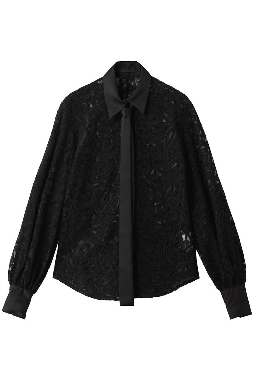 【チノ/CINOH】の【BLACK FORMAL】レース ボウタイ シャツ 人気、トレンドファッション・服の通販 founy(ファニー) ファッション Fashion レディースファッション Fashion for Women トップス・カットソー Cut & Sew Tops シャツ・ブラウス・オフィスカジュアル Elegant Blouses & Button-Ups 2025年 2025 2025-2026秋冬・A/W Autumn/Winter 2025–26 AW25–26 クラシック Classic, Timeless Style スリーブ Sleeve, Long Sleeve / Short Sleeve フレア Flare, Flared マニッシュ Mannish, Boyish レース Lace, Lace Fabric ロング Long, Long-Length A/W・秋冬 Autumn/Winter other-1|ID: prp329100004775388 ipo3291000000034615126