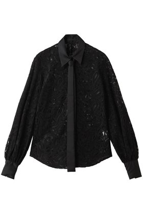 【チノ/CINOH】 【BLACK FORMAL】レース ボウタイ シャツ人気、トレンドファッション・服の通販 founy(ファニー) ファッション Fashion レディースファッション Fashion for Women トップス・カットソー Cut & Sew Tops シャツ・ブラウス・オフィスカジュアル Elegant Blouses & Button-Ups 2026年 2026 クラシック Classic, Timeless Style スリーブ Sleeve, Long Sleeve / Short Sleeve フレア Flare, Flared マニッシュ Mannish, Boyish レース Lace, Lace Fabric ロング Long, Long-Length 夏 Summer 春 Spring S/S・春夏 SS, Spring/Summer, Warm Season |ID:prp329100004775388