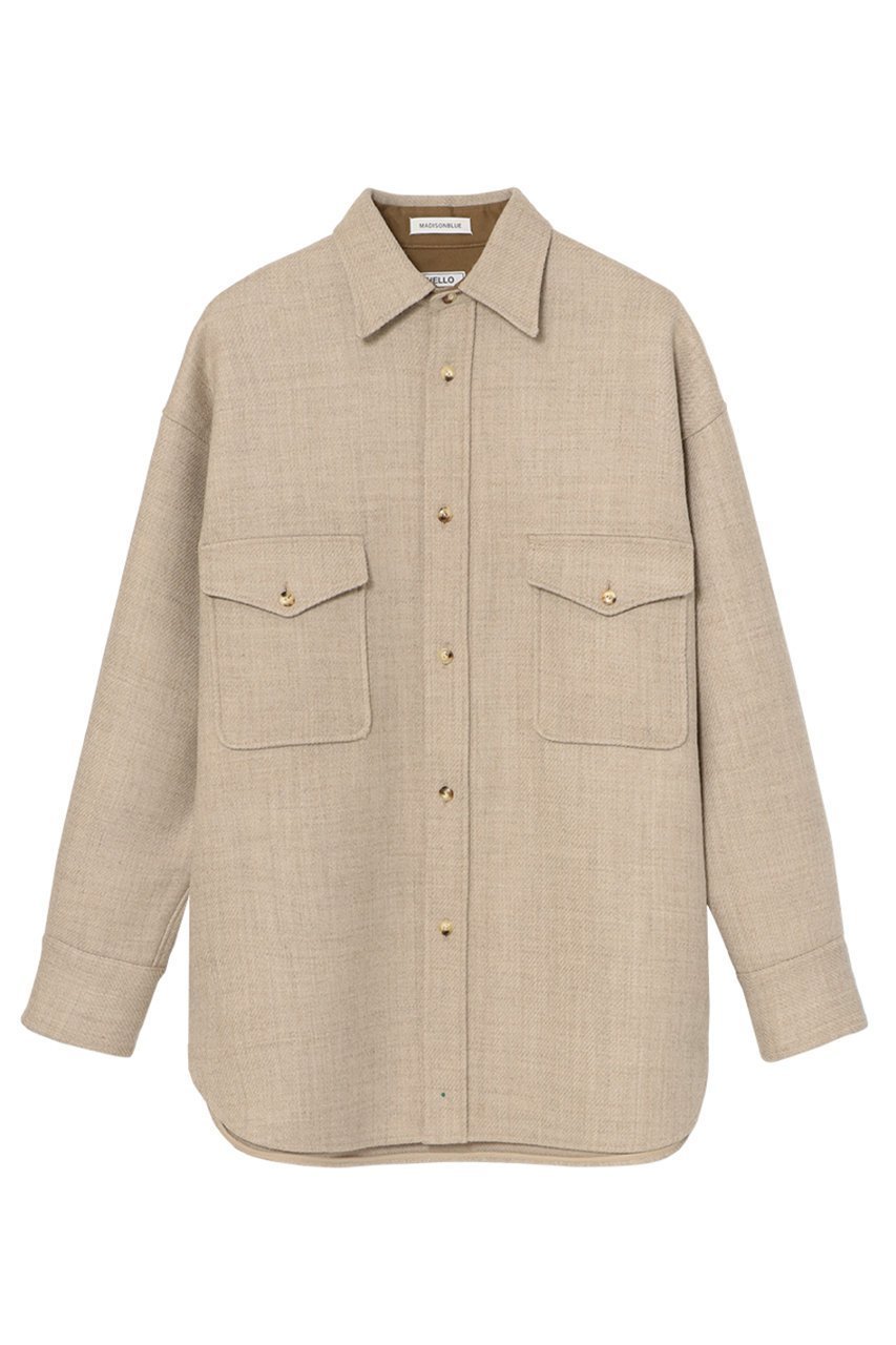 【マディソンブルー/MADISONBLUE】のCPO JK WOOL ウールCPOジャケット インテリア・キッズ・メンズ・レディースファッション・服の通販 founy(ファニー) 　ファッション　Fashion　レディースファッション　Fashion for Women　アウター　Coat / Outerwear Collection　レディースジャケット・軽アウター　Jackets　ブルゾンジャケット・スポーティアウター　Blouson Jackets　インナー　Innerwear　ジャケット　Jacket, Outerwear　ツイル　Twist, Twisted Detail　フォルム　Silhouette, Form　ブルゾン　Blouson, Bomber Jacket　エレガント 上品　Elegant　新作・新入荷　New Arrivals / New In　ベージュ|ID: prp329100004775400 ipo3291000000034615237