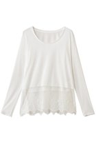 【マルティニーク/martinique】のレースコンビクルーネックカットソー ホワイト|ID: prp329100004775404 ipo3291000000034615259