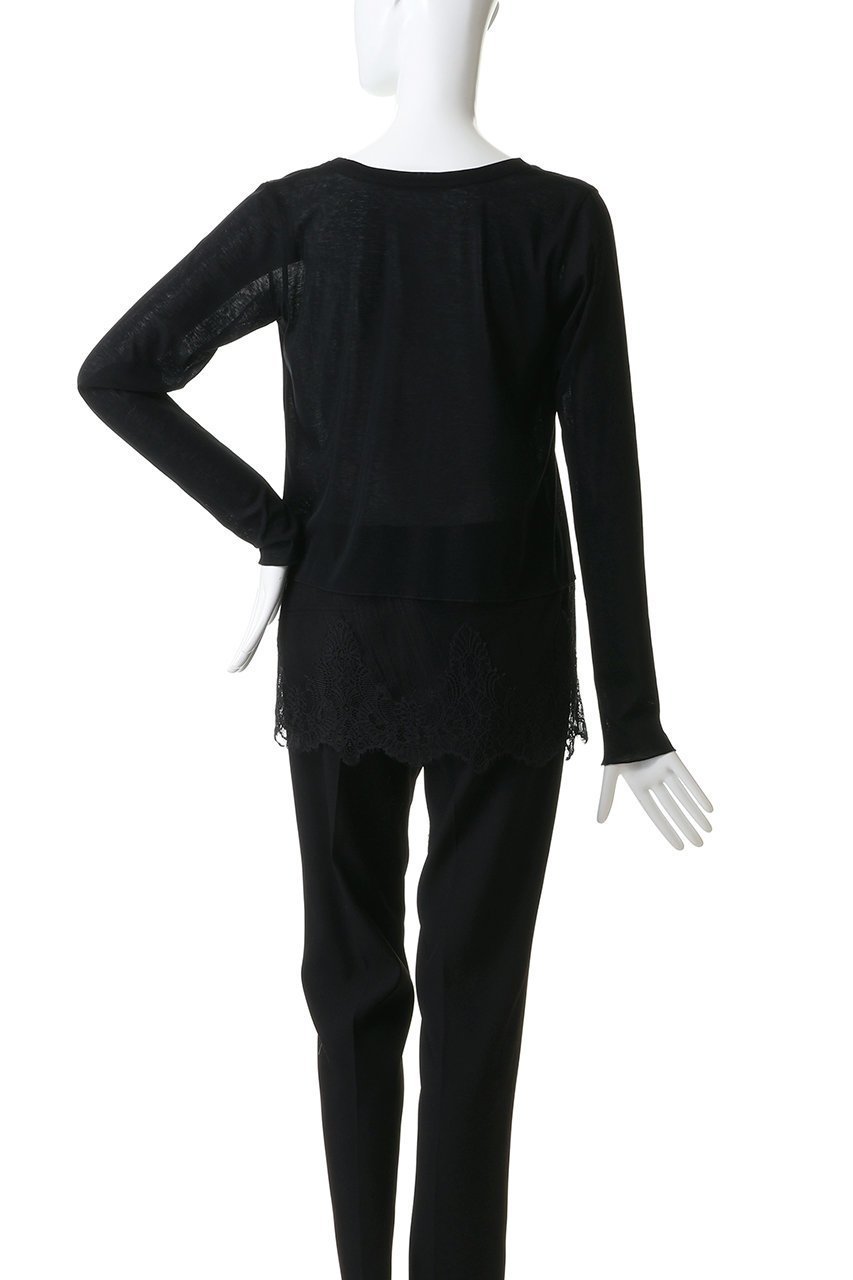 【マルティニーク/martinique】のレースコンビクルーネックカットソー 人気、トレンドファッション・服の通販 founy(ファニー) 　ファッション　Fashion　レディースファッション　Fashion for Women　トップス・カットソー　Cut & Sew Tops　シャツ・ブラウス・オフィスカジュアル　Elegant Blouses & Button-Ups　ロングTシャツ・Tシャツ　Longline T-Shirts & Tees　カットソー・ベーシックTシャツ　Cut-and-Sewn Tops / Stretch Tees & Basics　スウェット / スエット　Sweatshirt, Sweatwear　スリーブ　Sleeve, Long Sleeve / Short Sleeve　デコルテ　Décolleté, Neckline　フェミニン　Feminine, Girly　レース　Lace, Lace Fabric　ロング　Long, Long-Length　エレガント 上品　Elegant　新作・新入荷　New Arrivals / New In　other-4|ID: prp329100004775404 ipo3291000000034615264