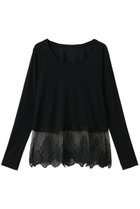 【マルティニーク/martinique】のレースコンビクルーネックカットソー ブラック|ID: prp329100004775404 ipo3291000000036130238