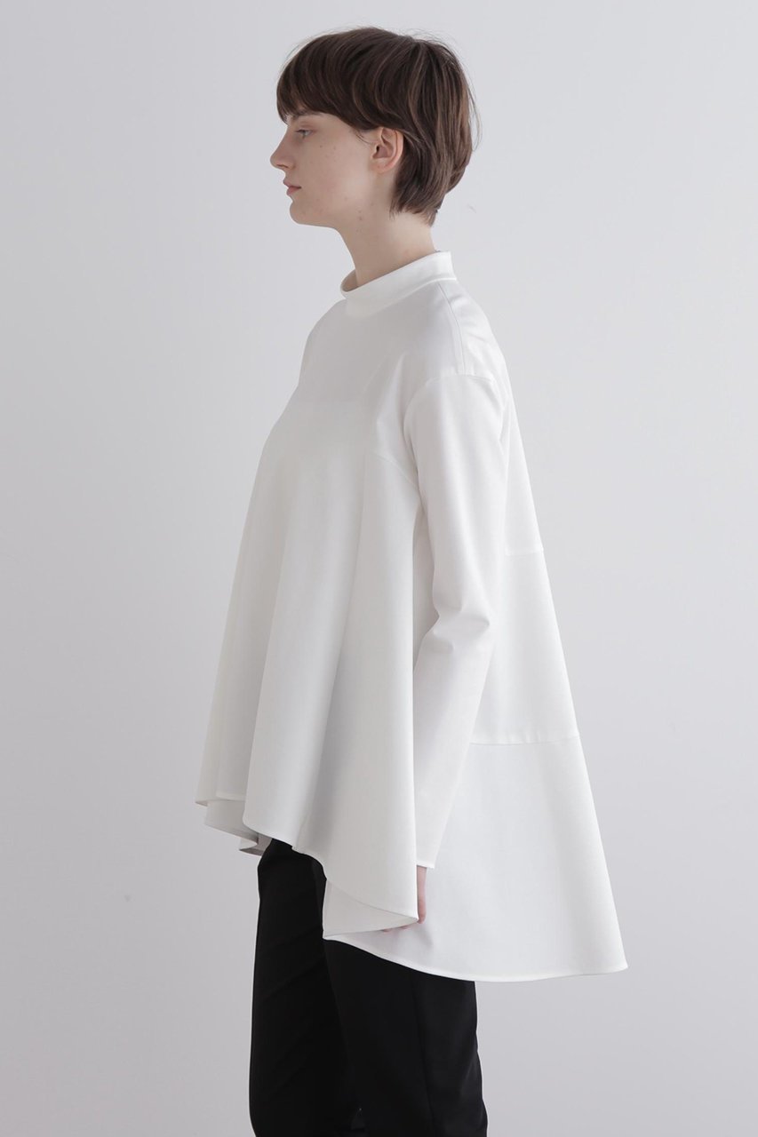 【ル フィル/LE PHIL】のハイストレッチポンチスタンドカラーブラウス 人気、トレンドファッション・服の通販 founy(ファニー) 　ファッション　Fashion　レディースファッション　Fashion for Women　トップス・カットソー　Cut & Sew Tops　シャツ・ブラウス・オフィスカジュアル　Elegant Blouses & Button-Ups　クール　Cool, Chic　コンパクト　Compact, Small Size　ストレッチ　Stretch, Stretchy Fabric　スリーブ　Sleeve, Long Sleeve / Short Sleeve　ハイネック　High Neck, Mock Neck　フレア　Flare, Flared　フロント　Front, Front Design　ロング　Long, Long-Length　エレガント 上品　Elegant　再入荷　Restock / Back in Stock　other-3|ID: prp329100004775417 ipo3291000000034615339