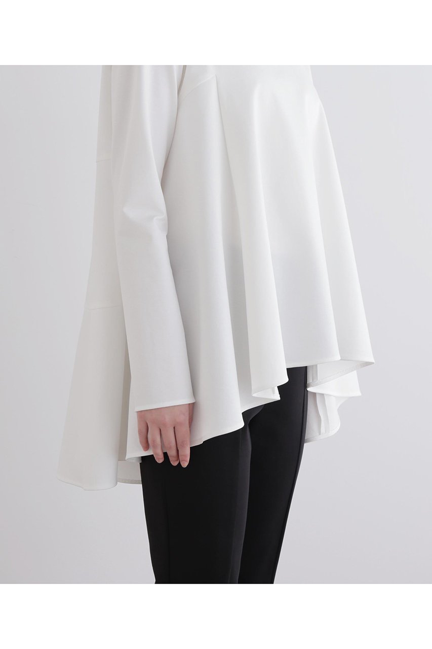 【ル フィル/LE PHIL】のハイストレッチポンチスタンドカラーブラウス 人気、トレンドファッション・服の通販 founy(ファニー) 　ファッション　Fashion　レディースファッション　Fashion for Women　トップス・カットソー　Cut & Sew Tops　シャツ・ブラウス・オフィスカジュアル　Elegant Blouses & Button-Ups　クール　Cool, Chic　コンパクト　Compact, Small Size　ストレッチ　Stretch, Stretchy Fabric　スリーブ　Sleeve, Long Sleeve / Short Sleeve　ハイネック　High Neck, Mock Neck　フレア　Flare, Flared　フロント　Front, Front Design　ロング　Long, Long-Length　エレガント 上品　Elegant　再入荷　Restock / Back in Stock　other-7|ID: prp329100004775417 ipo3291000000034615345