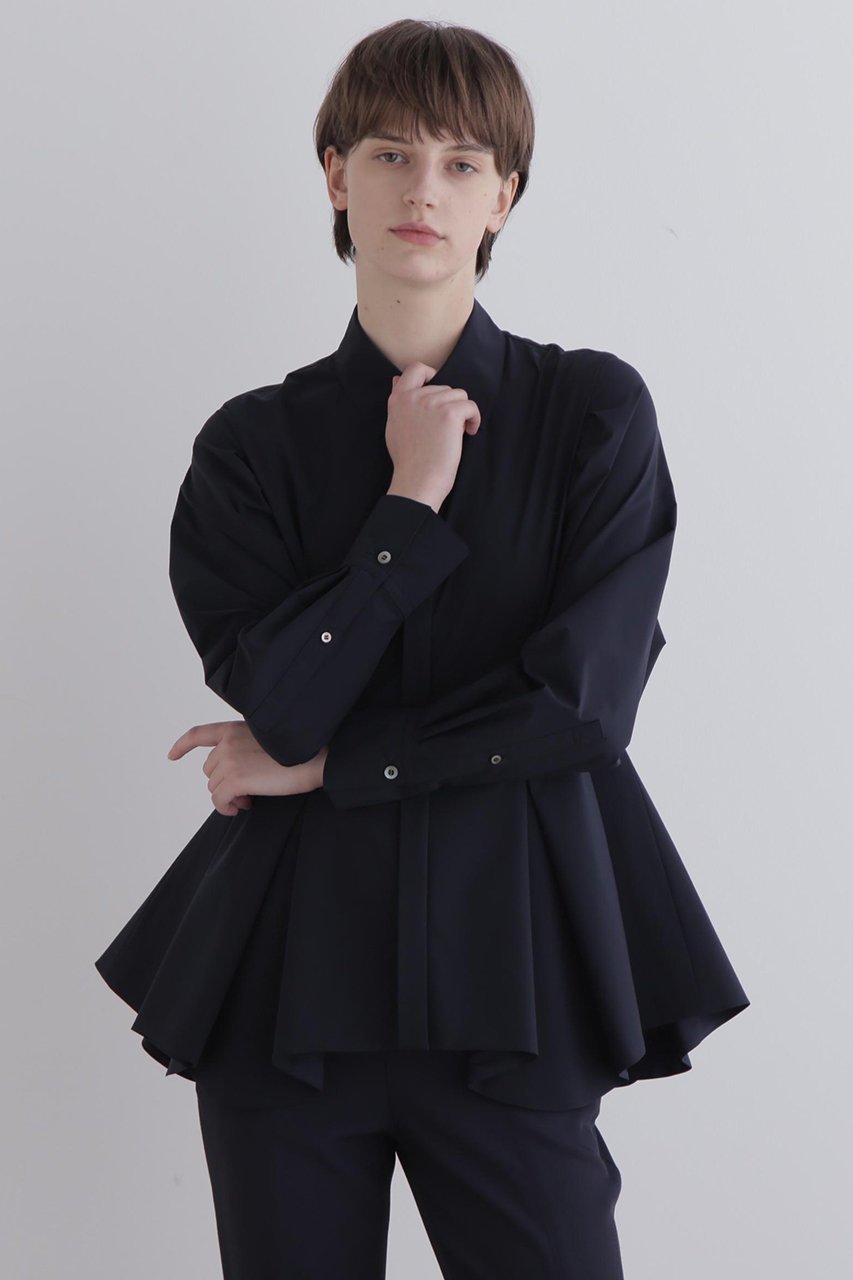 【ル フィル/LE PHIL】のSOLOTEXブロードタックフレアブラウス 人気、トレンドファッション・服の通販 founy(ファニー) 　ファッション　Fashion　レディースファッション　Fashion for Women　トップス・カットソー　Cut & Sew Tops　シャツ・ブラウス・オフィスカジュアル　Elegant Blouses & Button-Ups　スタンダード　Standard, Basic　ストレッチ　Stretch, Stretchy Fabric　スリーブ　Sleeve, Long Sleeve / Short Sleeve　フロント　Front, Front Design　ブロード　Broadcloth, Fine Cotton　ロング　Long, Long-Length　再入荷　Restock / Back in Stock　other-2|ID: prp329100004775419 ipo3291000000034615351