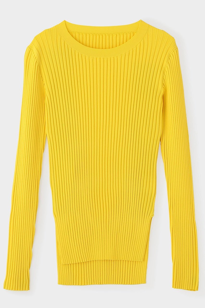 【ル フィル/LE PHIL】のワイドリブロングスリーブニット インテリア・キッズ・メンズ・レディースファッション・服の通販 founy(ファニー) ファッション Fashion レディースファッション Fashion for Women トップス・カットソー Cut & Sew Tops ニット Knit Tops & Sweaters カジュアルプルオーバー・ニットトップス Pullovers & Knit Tops / Casual Pullovers なめらか Smooth, Silky Texture インナー Innerwear ストレッチ Stretch, Stretchy Fabric スリーブ Sleeve, Long Sleeve / Short Sleeve フレア Flare, Flared ワイドリブ Wide Rib, Wide Ribbed Knit エレガント 上品 Elegant 再入荷 Restock / Back in Stock イエロー|ID: prp329100004775421 ipo3291000000034615375