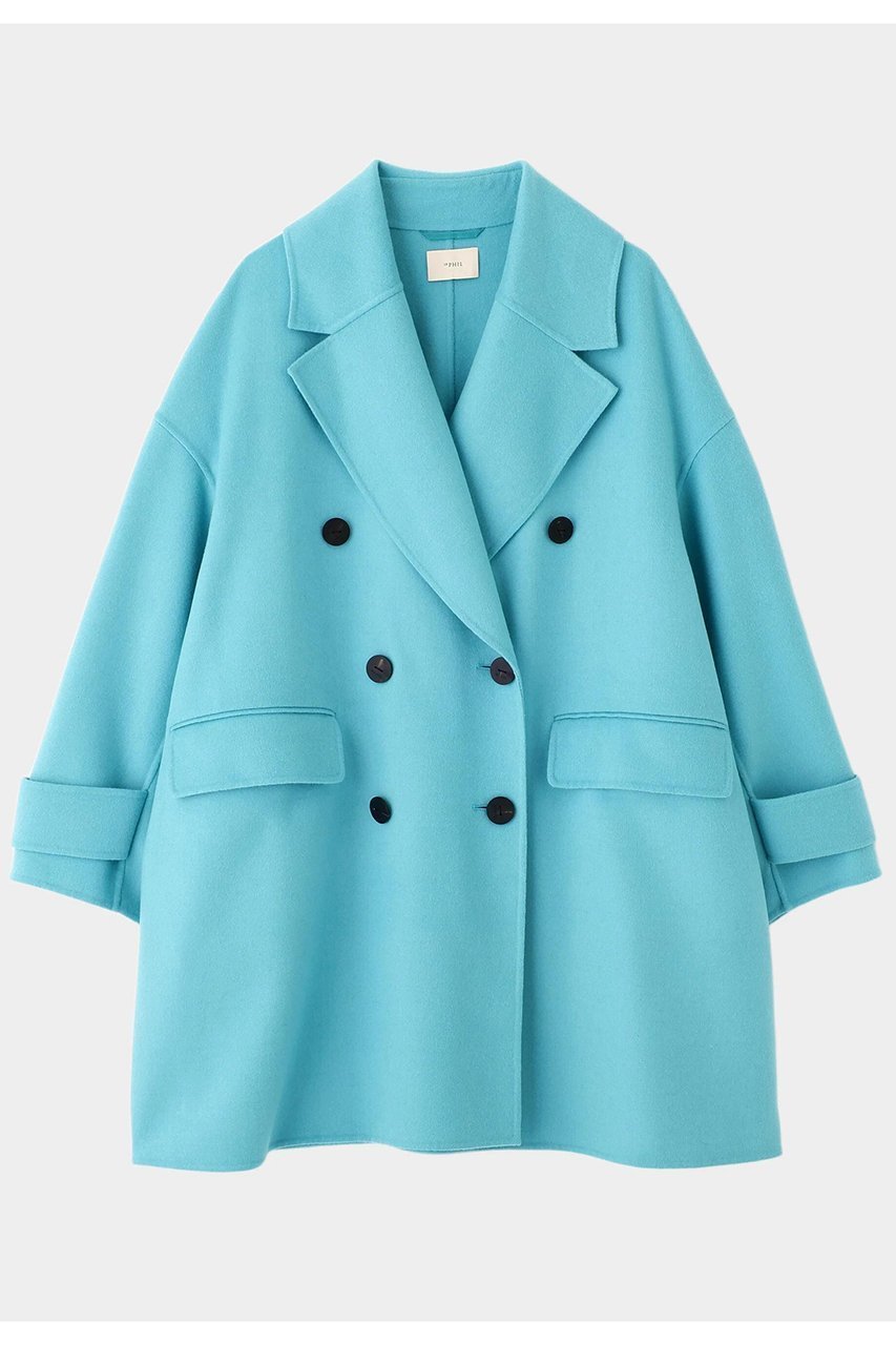 【ル フィル/LE PHIL】のソフトウールリバーオーバーPコート インテリア・キッズ・メンズ・レディースファッション・服の通販 founy(ファニー) 　ファッション　Fashion　レディースファッション　Fashion for Women　アウター　Coat / Outerwear Collection　コート・ロングコート・ピーコート　Long Coats, Peacoats & More　Pコート　Pea Coats　エアリー　Airy Texture　ショート　Short, Short Length　シンプル　Simple, Minimal　スリム　Slim, Slim Fit　ドレス　Dress, One-Piece　ビッグ　Big, Oversized　フォルム　Silhouette, Form　ボトム　Bottoms, Lower Wear　ミックス　Mix, Mixed Style　メンズ　Men's, Menswear　ラグジュアリー　Luxury, Elegant　今季　This Season, Current Season　再入荷　Restock / Back in Stock　冬　Winter / This Winter　グリーン|ID: prp329100004775425 ipo3291000000034615412