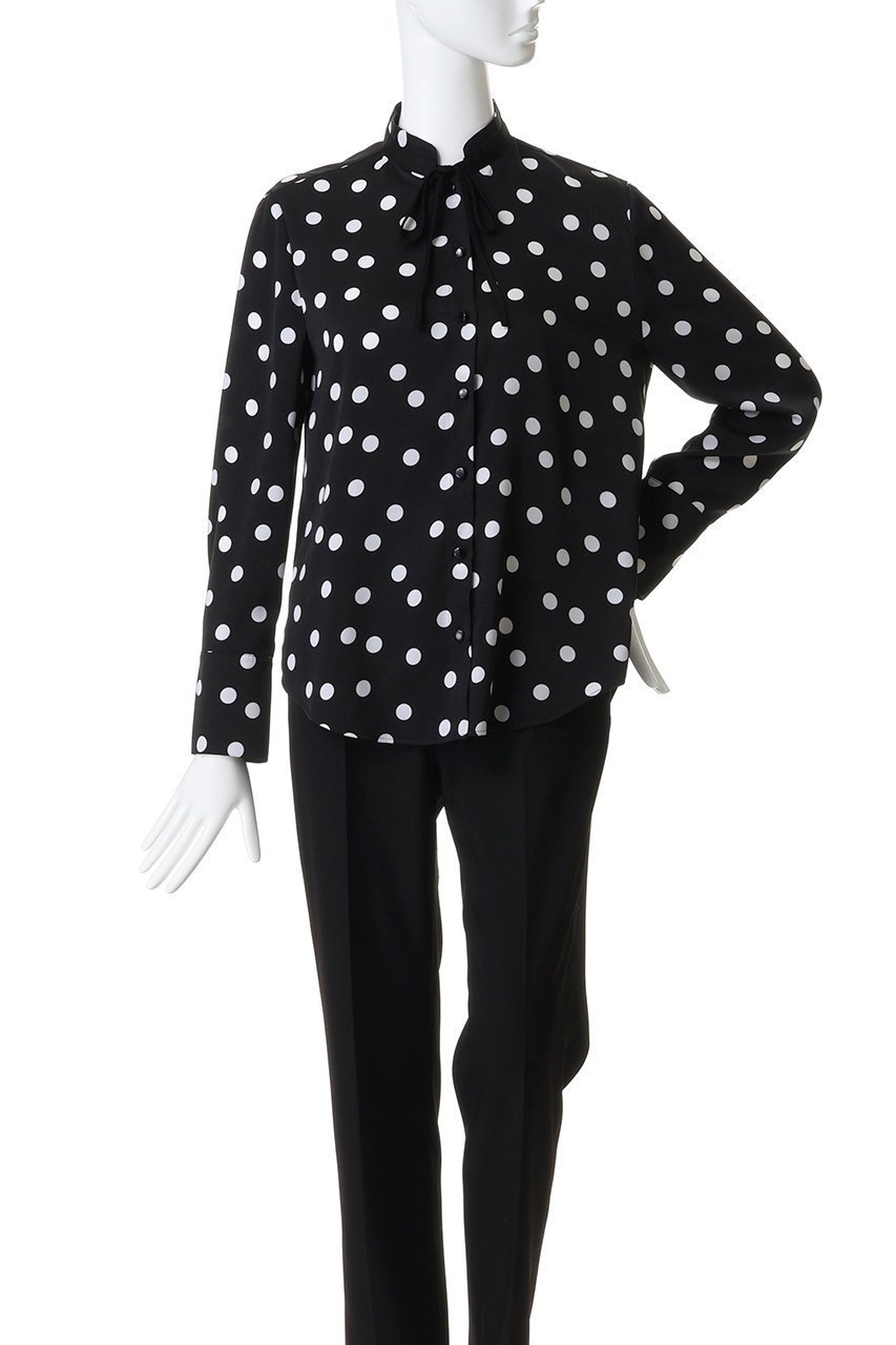 【アルアバイル/allureville】のコインドットナロータイブラウス 人気、トレンドファッション・服の通販 founy(ファニー) 　ファッション　Fashion　レディースファッション　Fashion for Women　トップス・カットソー　Cut & Sew Tops　シャツ・ブラウス・オフィスカジュアル　Elegant Blouses & Button-Ups　オケージョン　Occasion Wear　クラシカル　Classical, Vintage-Inspired　コンパクト　Compact, Small Size　スリーブ　Sleeve, Long Sleeve / Short Sleeve　ドット　Polka Dot, Dot Pattern　バランス　Balance, Style Balance　ファブリック　Fabric, Textile　フェミニン　Feminine, Girly　プリント　Print, Printed Pattern　ロング　Long, Long-Length　エレガント 上品　Elegant　新作・新入荷　New Arrivals / New In　other-2|ID: prp329100004775429 ipo3291000000034615449