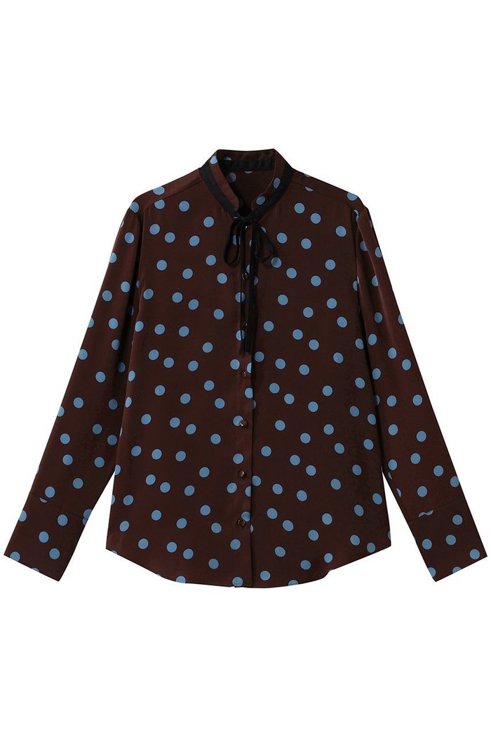 【アルアバイル/allureville】のコインドットナロータイブラウス インテリア・キッズ・メンズ・レディースファッション・服の通販 founy(ファニー) https://founy.com/ ファッション Fashion レディースファッション Fashion for Women トップス・カットソー Cut & Sew Tops シャツ・ブラウス・オフィスカジュアル Elegant Blouses & Button-Ups オケージョン Occasion Wear クラシカル Classical, Vintage-Inspired コンパクト Compact, Small Size スリーブ Sleeve, Long Sleeve / Short Sleeve ドット Polka Dot, Dot Pattern バランス Balance, Style Balance ファブリック Fabric, Textile フェミニン Feminine, Girly プリント Print, Printed Pattern ロング Long, Long-Length エレガント 上品 Elegant |ID: prp329100004775429 ipo3291000000036130280