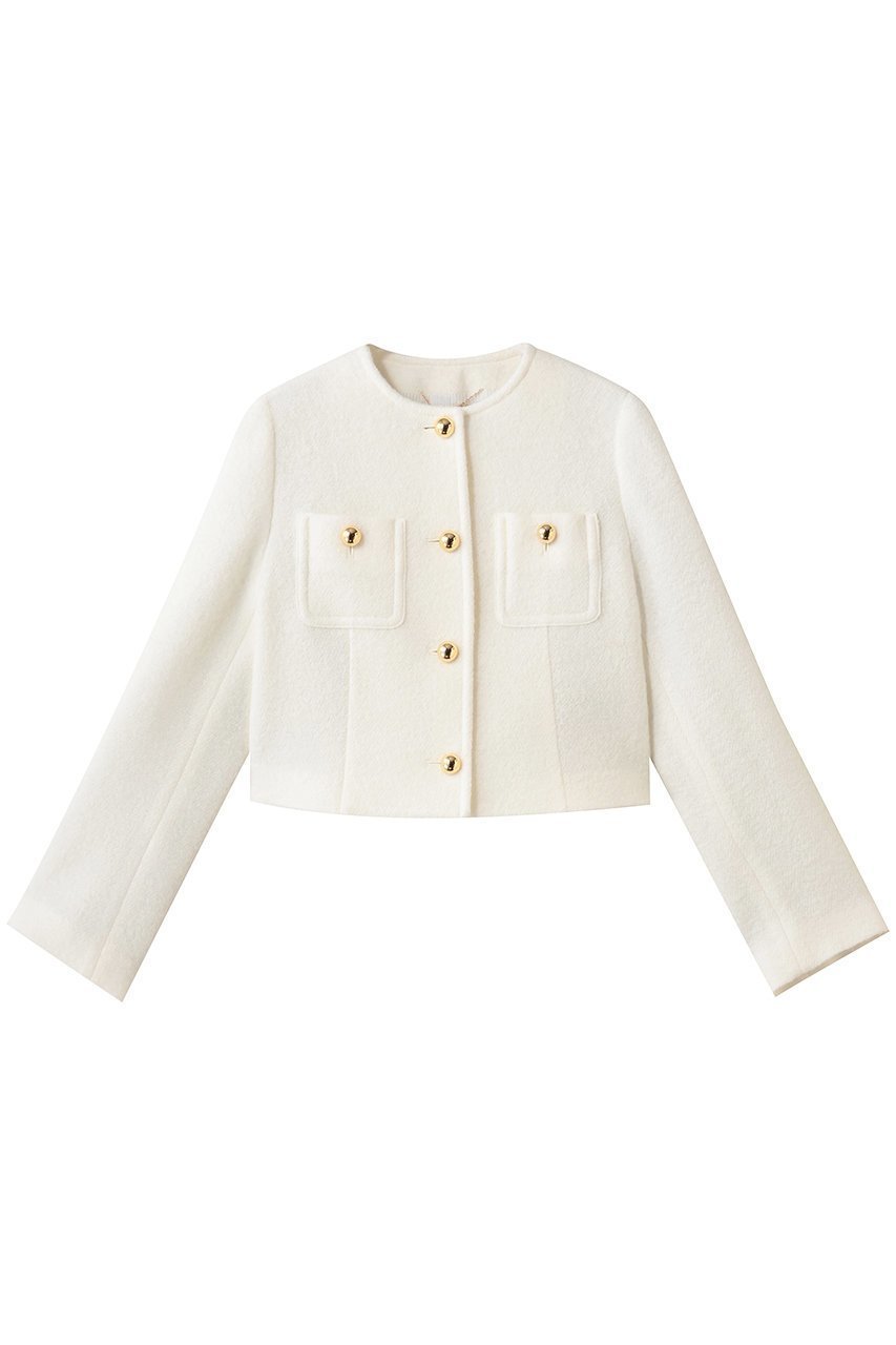 【アルアバイル/allureville】のブークレーノーカラージャケット インテリア・キッズ・メンズ・レディースファッション・服の通販 founy(ファニー) 　ファッション　Fashion　レディースファッション　Fashion for Women　アウター　Coat / Outerwear Collection　レディースジャケット・軽アウター　Jackets　ノーカラージャケット / シンプル上品コーデ　Collarless Jackets　コンパクト　Compact, Small Size　ショート　Short, Short Length　ジャケット　Jacket, Outerwear　バランス　Balance, Style Balance　ボトム　Bottoms, Lower Wear　リュクス　Luxury, Elegant, High-End, Chic　エレガント 上品　Elegant　新作・新入荷　New Arrivals / New In　オフホワイト|ID: prp329100004775432 ipo3291000000034615468