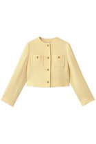【アルアバイル/allureville】のブークレーノーカラージャケット 人気、トレンドファッション・服の通販 founy(ファニー) ファッション Fashion レディースファッション Fashion for Women アウター Coat / Outerwear Collection レディースジャケット・軽アウター Jackets ノーカラージャケット / シンプル上品コーデ Collarless Jackets コンパクト Compact, Small Size ショート Short, Short Length ジャケット Jacket, Outerwear バランス Balance, Style Balance ボトム Bottoms, Lower Wear リュクス Luxury, Elegant, High-End, Chic エレガント 上品 Elegant 新作・新入荷 New Arrivals / New In thumbnail イエロー|ID: prp329100004775432 ipo3291000000034615469