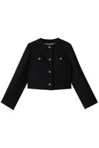 【アルアバイル/allureville】のブークレーノーカラージャケット 人気、トレンドファッション・服の通販 founy(ファニー) ファッション Fashion レディースファッション Fashion for Women アウター Coat / Outerwear Collection レディースジャケット・軽アウター Jackets ノーカラージャケット / シンプル上品コーデ Collarless Jackets コンパクト Compact, Small Size ショート Short, Short Length ジャケット Jacket, Outerwear バランス Balance, Style Balance ボトム Bottoms, Lower Wear リュクス Luxury, Elegant, High-End, Chic エレガント 上品 Elegant 新作・新入荷 New Arrivals / New In thumbnail ブラック|ID: prp329100004775432 ipo3291000000034615470