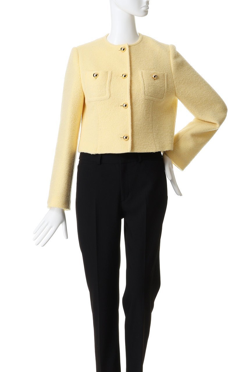 【アルアバイル/allureville】のブークレーノーカラージャケット 人気、トレンドファッション・服の通販 founy(ファニー) 　ファッション　Fashion　レディースファッション　Fashion for Women　アウター　Coat / Outerwear Collection　レディースジャケット・軽アウター　Jackets　ノーカラージャケット / シンプル上品コーデ　Collarless Jackets　コンパクト　Compact, Small Size　ショート　Short, Short Length　ジャケット　Jacket, Outerwear　バランス　Balance, Style Balance　ボトム　Bottoms, Lower Wear　リュクス　Luxury, Elegant, High-End, Chic　エレガント 上品　Elegant　新作・新入荷　New Arrivals / New In　other-2|ID: prp329100004775432 ipo3291000000034615471