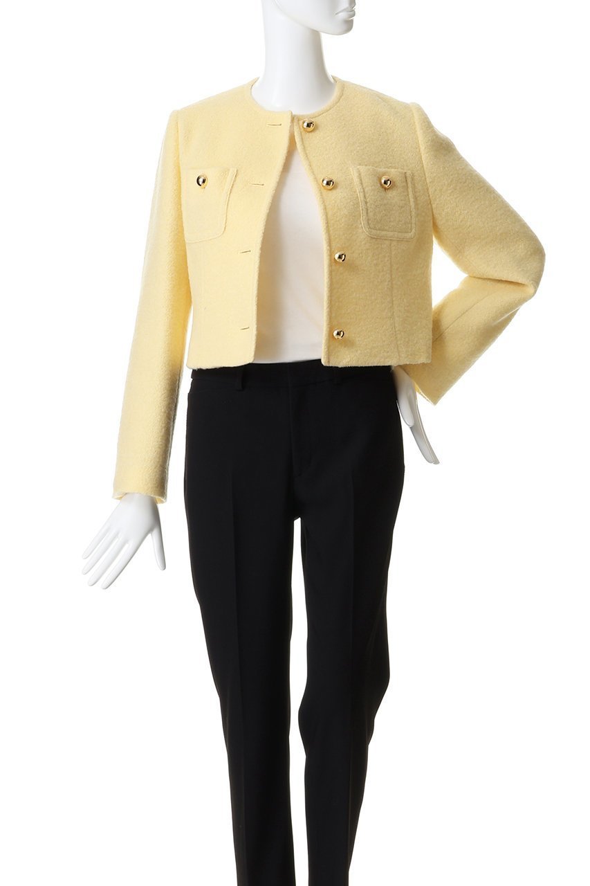 【アルアバイル/allureville】のブークレーノーカラージャケット 人気、トレンドファッション・服の通販 founy(ファニー) 　ファッション　Fashion　レディースファッション　Fashion for Women　アウター　Coat / Outerwear Collection　レディースジャケット・軽アウター　Jackets　ノーカラージャケット / シンプル上品コーデ　Collarless Jackets　コンパクト　Compact, Small Size　ショート　Short, Short Length　ジャケット　Jacket, Outerwear　バランス　Balance, Style Balance　ボトム　Bottoms, Lower Wear　リュクス　Luxury, Elegant, High-End, Chic　エレガント 上品　Elegant　新作・新入荷　New Arrivals / New In　other-7|ID: prp329100004775432 ipo3291000000034615476