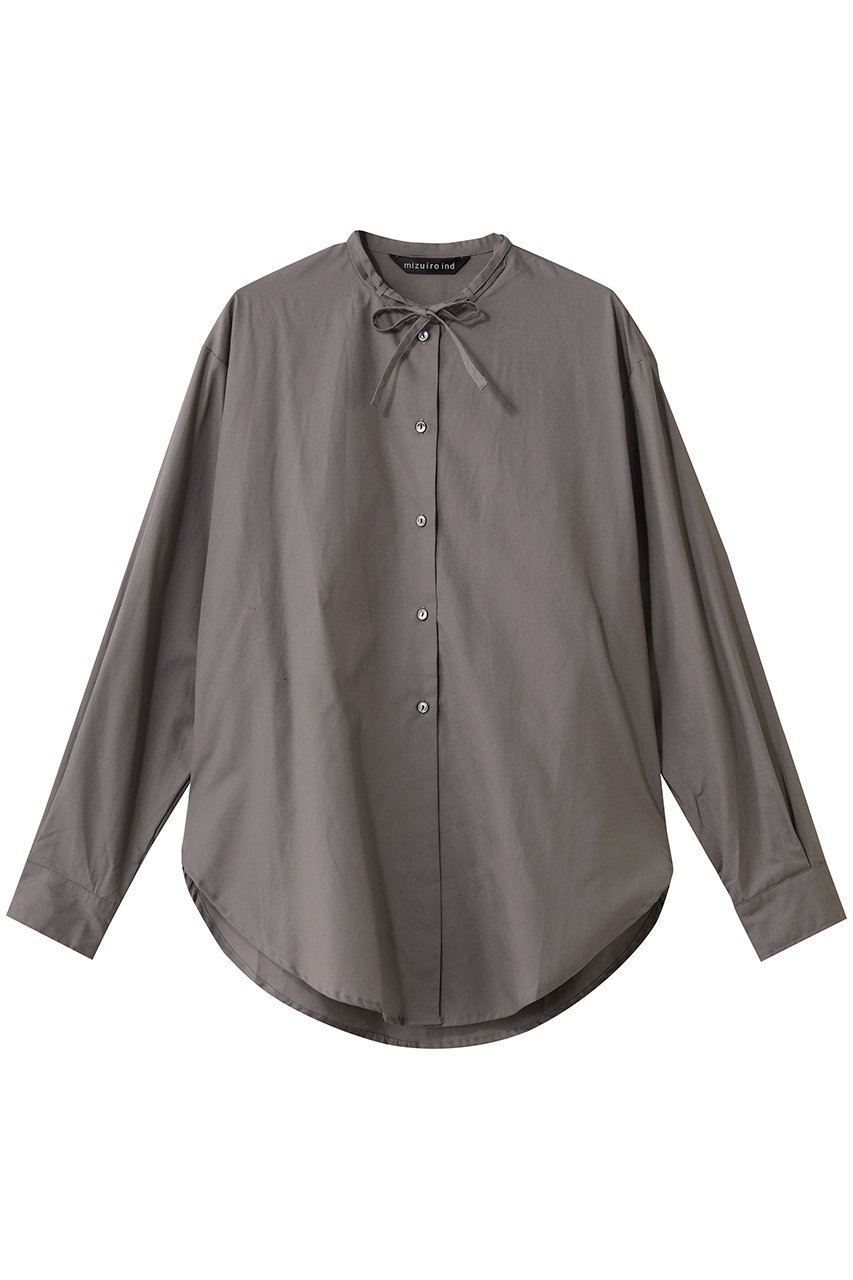 【ミズイロ インド/mizuiro ind】のリボンタイロングシャツ インテリア・キッズ・メンズ・レディースファッション・服の通販 founy(ファニー) ファッション Fashion レディースファッション Fashion for Women トップス・カットソー Cut & Sew Tops シャツ・ブラウス・オフィスカジュアル Elegant Blouses & Button-Ups クラシック Classic, Timeless Style シンプル Simple, Minimal スリーブ Sleeve, Long Sleeve / Short Sleeve ボトム Bottoms, Lower Wear リボン Ribbon, Bow ロング Long, Long-Length 新作・新入荷 New Arrivals / New In beige|ID: prp329100004775434 ipo3291000000034615488