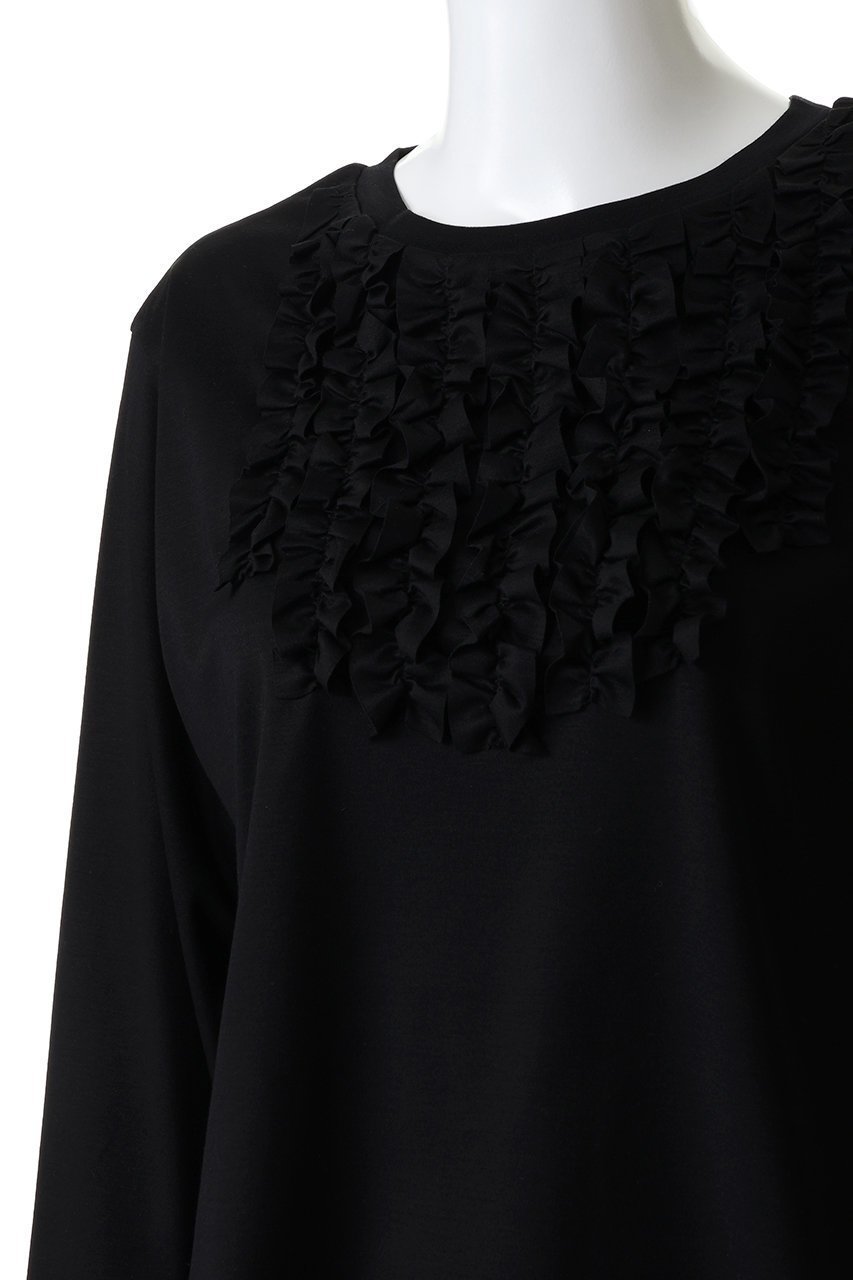 【ミズイロ インド/mizuiro ind】のフロントフリルプルオーバー 人気、トレンドファッション・服の通販 founy(ファニー) 　ファッション　Fashion　レディースファッション　Fashion for Women　トップス・カットソー　Cut & Sew Tops　シャツ・ブラウス・オフィスカジュアル　Elegant Blouses & Button-Ups　カジュアルプルオーバー・ニットトップス　Pullovers & Knit Tops / Casual Pullovers　インナー　Innerwear　カットソー　Cut and Sewn Top　シンプル　Simple, Minimal　スリーブ　Sleeve, Long Sleeve / Short Sleeve　フリル　Frill, Ruffle　フロント　Front, Front Design　ロング　Long, Long-Length　新作・新入荷　New Arrivals / New In　other-5|ID: prp329100004775435 ipo3291000000034615503