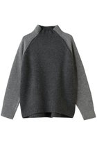 【ベイジ,/BEIGE,】のRULE(ルール)/ウールカシミヤバイカラーハイネックニット M.Gray × L.Gray|ID:prp329100004775436