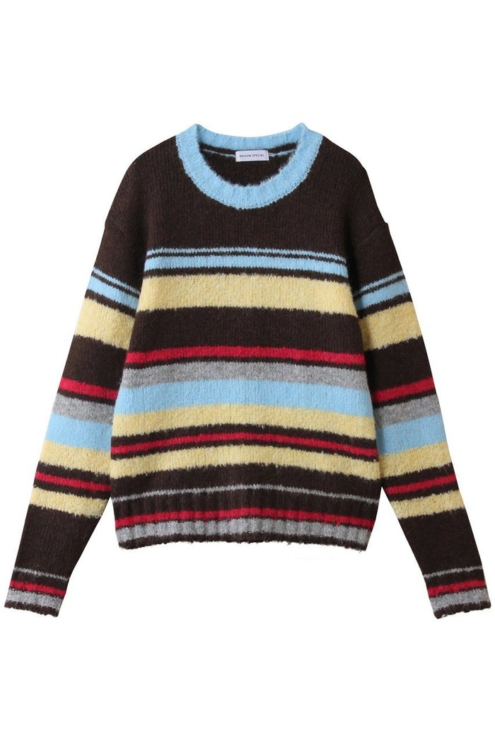 【メゾンスペシャル/MAISON SPECIAL】のMulti-border Knit Top/マルチボーダーニットトップ インテリア・キッズ・メンズ・レディースファッション・服の通販 founy(ファニー) https://founy.com/ ファッション Fashion レディースファッション Fashion for Women トップス・カットソー Cut & Sew Tops ニット Knit Tops & Sweaters カジュアルプルオーバー・ニットトップス Pullovers & Knit Tops / Casual Pullovers カラフル Colorful Design デニム Denim, Jeans Material トレンド Trend, Trending Now ボーダー Border, Stripe 今季 This Season, Current Season 新作・新入荷 New Arrivals / New In A/W・秋冬 Autumn/Winter |ID: prp329100004775439 ipo3291000000034615531