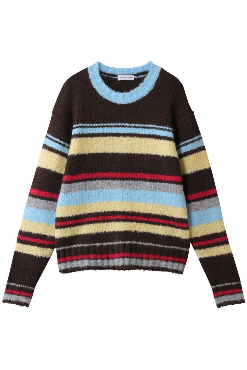 【メゾンスペシャル/MAISON SPECIAL】のMulti-border Knit Top/マルチボーダーニットトップ 人気、トレンドファッション・服の通販 founy(ファニー) ファッション Fashion レディースファッション Fashion for Women トップス・カットソー Cut & Sew Tops ニット Knit Tops & Sweaters カジュアルプルオーバー・ニットトップス Pullovers & Knit Tops / Casual Pullovers カラフル Colorful Design デニム Denim, Jeans Material トレンド Trend, Trending Now ボーダー Border, Stripe 今季 This Season, Current Season 新作・新入荷 New Arrivals / New In A/W・秋冬 Autumn/Winter other-1|ID: prp329100004775439 ipo3291000000034615531