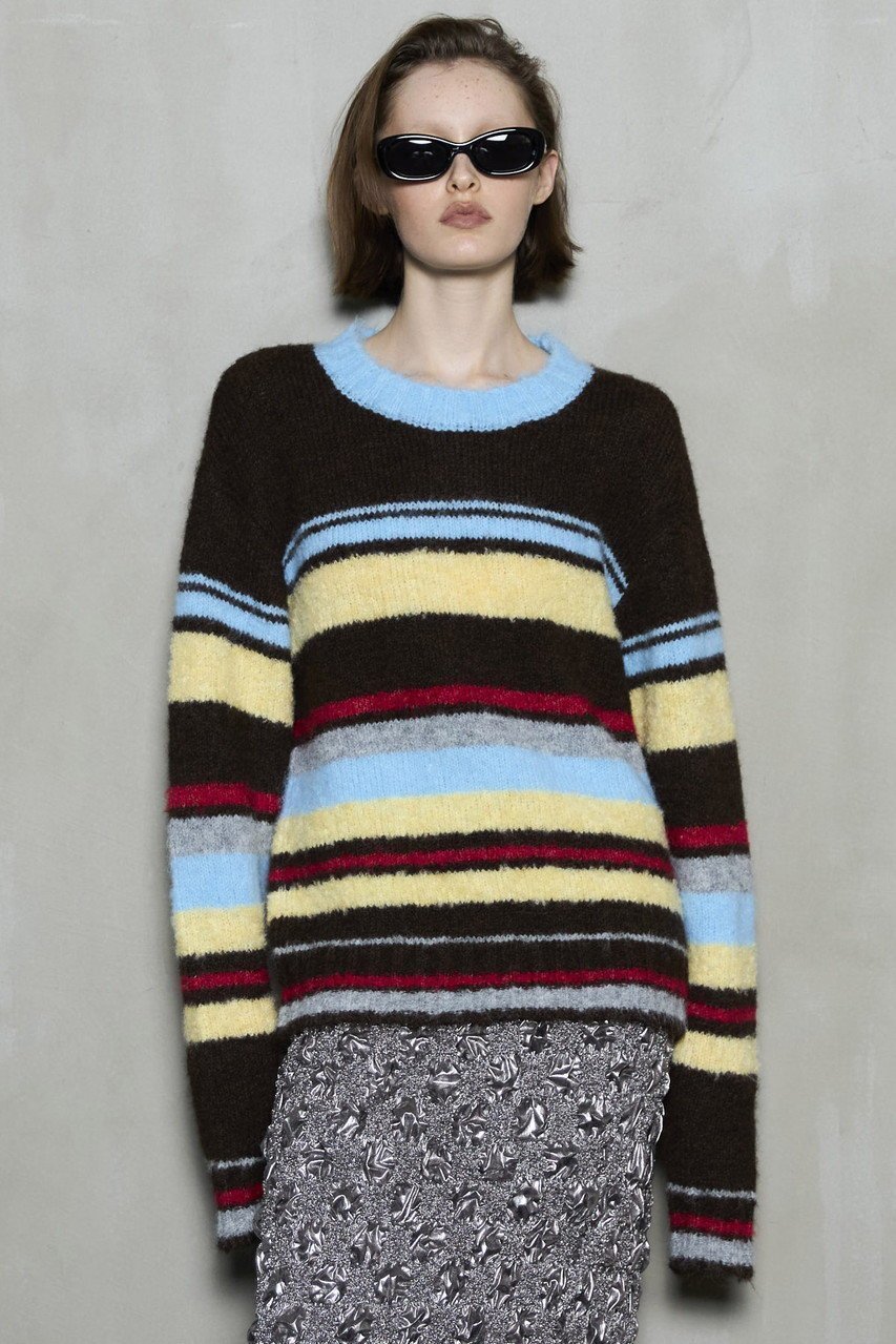 【メゾンスペシャル/MAISON SPECIAL】のMulti-border Knit Top/マルチボーダーニットトップ 人気、トレンドファッション・服の通販 founy(ファニー) 　ファッション　Fashion　レディースファッション　Fashion for Women　トップス・カットソー　Cut & Sew Tops　ニット　Knit Tops & Sweaters　カジュアルプルオーバー・ニットトップス　Pullovers & Knit Tops / Casual Pullovers　カラフル　Colorful Design　デニム　Denim, Jeans Material　トレンド　Trend, Trending Now　ボーダー　Border, Stripe　今季　This Season, Current Season　A/W・秋冬　Autumn/Winter　other-7|ID: prp329100004775439 ipo3291000000034639422