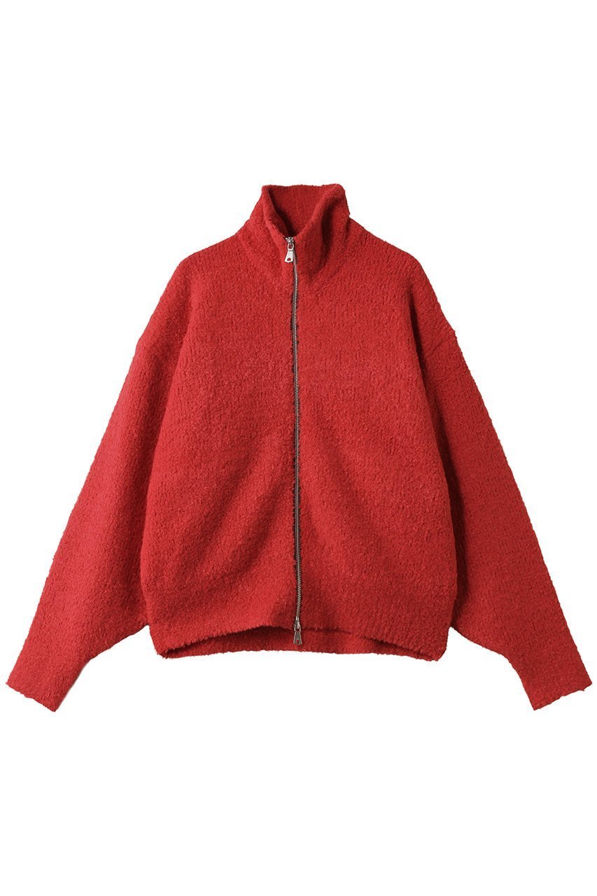 【メゾンスペシャル/MAISON SPECIAL】の【UNISEX】ボアドライバーズニットブルゾン インテリア・キッズ・メンズ・レディースファッション・服の通販 founy(ファニー) 　ファッション　Fashion　レディースファッション　Fashion for Women　トップス・カットソー　Cut & Sew Tops　ニット　Knit Tops & Sweaters　カーディガン・羽織り　Layered Style Cardigans　ユニセックス　Unisex, Genderless　カーディガン　Cardigan, Knitwear　ハイネック　High Neck, Mock Neck　バランス　Balance, Style Balance　ブルゾン　Blouson, Bomber Jacket　新作・新入荷　New Arrivals / New In　RED(レッド)|ID: prp329100004775442 ipo3291000000034615555