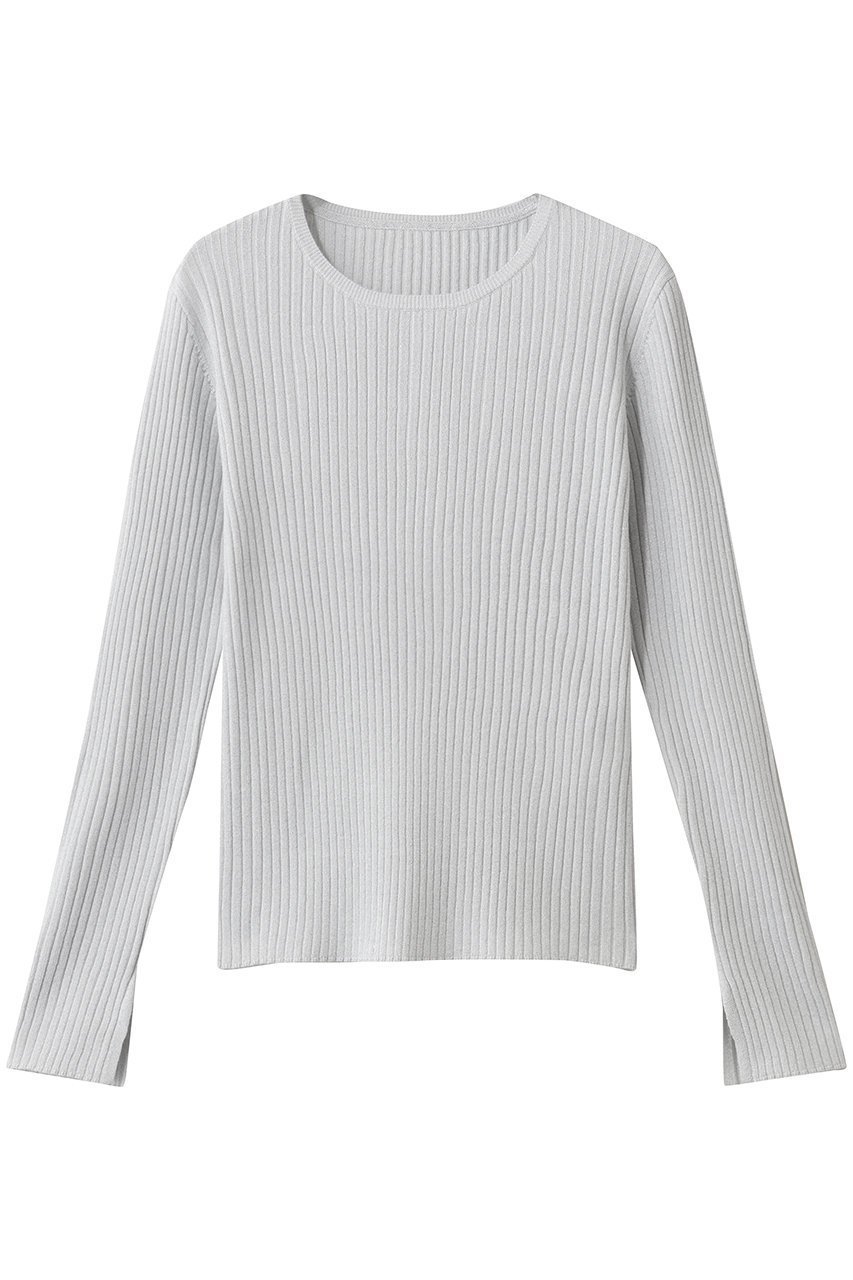 【アルアバイル/allureville】の【Loulou Willoughby】LAME RIB プルオーバー インテリア・キッズ・メンズ・レディースファッション・服の通販 founy(ファニー) 　ファッション　Fashion　レディースファッション　Fashion for Women　トップス・カットソー　Cut & Sew Tops　ニット　Knit Tops & Sweaters　カジュアルプルオーバー・ニットトップス　Pullovers & Knit Tops / Casual Pullovers　インナー　Innerwear　キャミワンピース　Cami Dress, Slip Dress　コンパクト　Compact, Small Size　ジャケット　Jacket, Outerwear　スリット　Slit, Slit Detail　フィット　Fit, Slim Fit　ベスト　Vest, Waistcoat　エレガント 上品　Elegant　新作・新入荷　New Arrivals / New In　シルバー|ID: prp329100004775443 ipo3291000000034615565