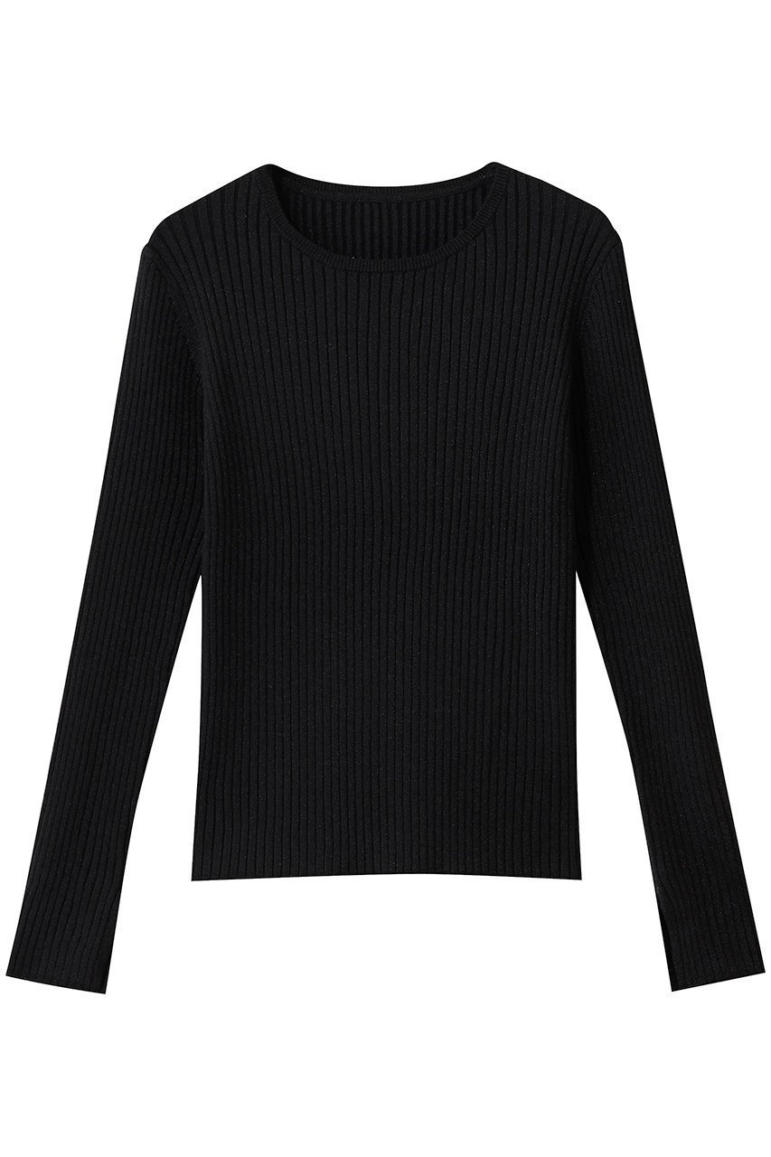 【アルアバイル/allureville】の【Loulou Willoughby】LAME RIB プルオーバー インテリア・キッズ・メンズ・レディースファッション・服の通販 founy(ファニー) 　ファッション　Fashion　レディースファッション　Fashion for Women　トップス・カットソー　Cut & Sew Tops　ニット　Knit Tops & Sweaters　カジュアルプルオーバー・ニットトップス　Pullovers & Knit Tops / Casual Pullovers　インナー　Innerwear　キャミワンピース　Cami Dress, Slip Dress　コンパクト　Compact, Small Size　ジャケット　Jacket, Outerwear　スリット　Slit, Slit Detail　フィット　Fit, Slim Fit　ベスト　Vest, Waistcoat　エレガント 上品　Elegant　新作・新入荷　New Arrivals / New In　ブラック|ID: prp329100004775443 ipo3291000000034615566