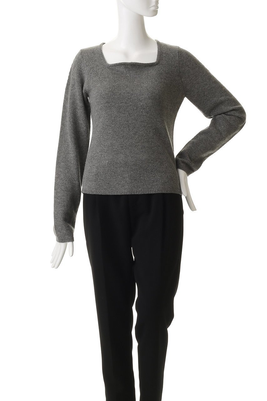 【ジェイドット/j.】のリュクスメリノ 2WAYビジューネックセーター 人気、トレンドファッション・服の通販 founy(ファニー) 　ファッション　Fashion　レディースファッション　Fashion for Women　トップス・カットソー　Cut & Sew Tops　ニット　Knit Tops & Sweaters　カジュアルプルオーバー・ニットトップス　Pullovers & Knit Tops / Casual Pullovers　シンプル　Simple, Minimal　スクエア　Square, Square Shape　ストーン　Stone, Gem-Like　セーター　Sweater, Knitwear　デコルテ　Décolleté, Neckline　ビジュー　Bijou, Jewel-like Accent　フィット　Fit, Slim Fit　ボトム　Bottoms, Lower Wear　ラップ　Wrap, Wrap Design　新作・新入荷　New Arrivals / New In　other-6|ID: prp329100004775449 ipo3291000000034615616