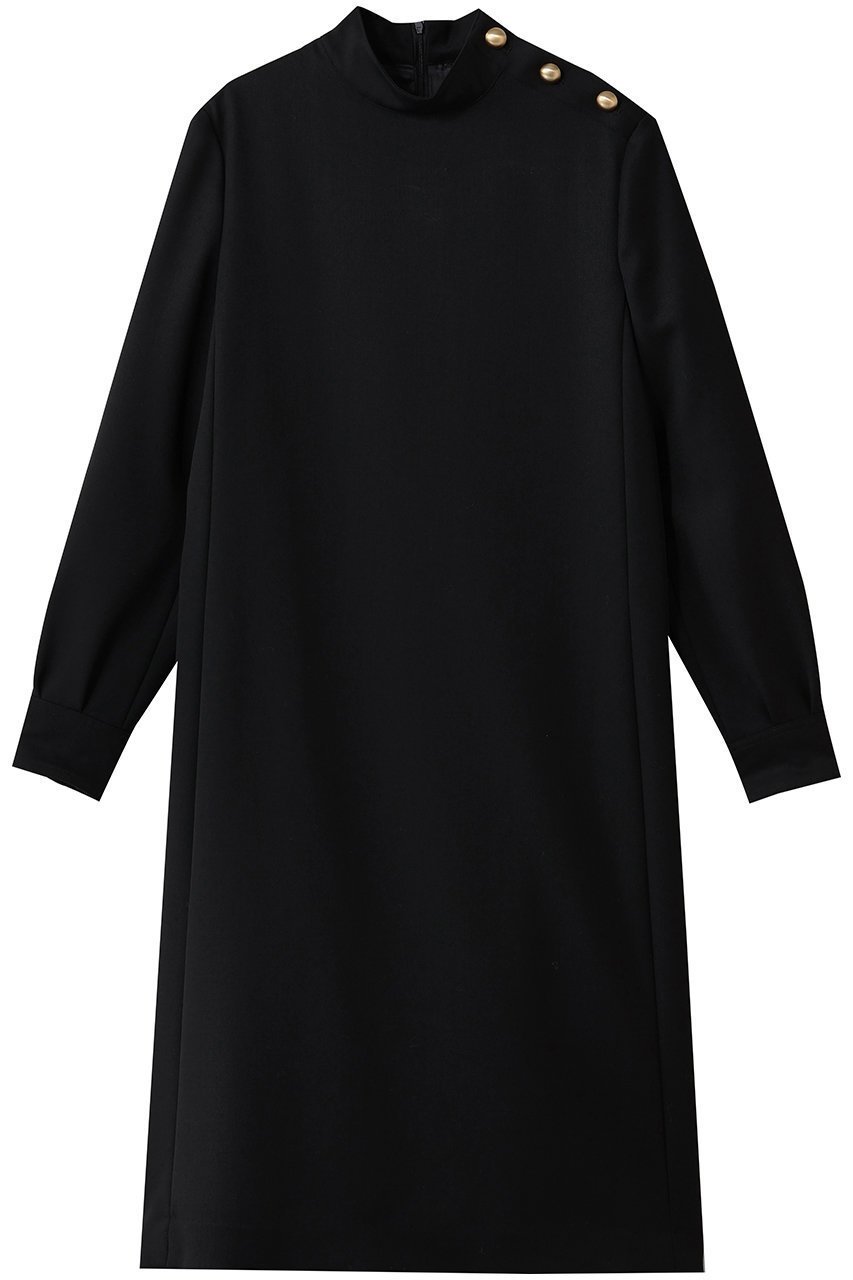 【ジェイドット/j.】のウールギャバ ハイネックワンピース 人気、トレンドファッション・服の通販 founy(ファニー) 　ファッション　Fashion　レディースファッション　Fashion for Women　ワンピース　Dresses　チュニック　Tunic Tops & Dresses　カフス　Cuff Design　ショルダー　Shoulder, Shoulder Strap　ジュエリー　Jewelry, Accessories　チュニック　Tunic, Long Top　ハイネック　High Neck, Mock Neck　ロング　Long, Long-Length　エレガント 上品　Elegant　新作・新入荷　New Arrivals / New In　 other-1|ID: prp329100004775450 ipo3291000000034615617