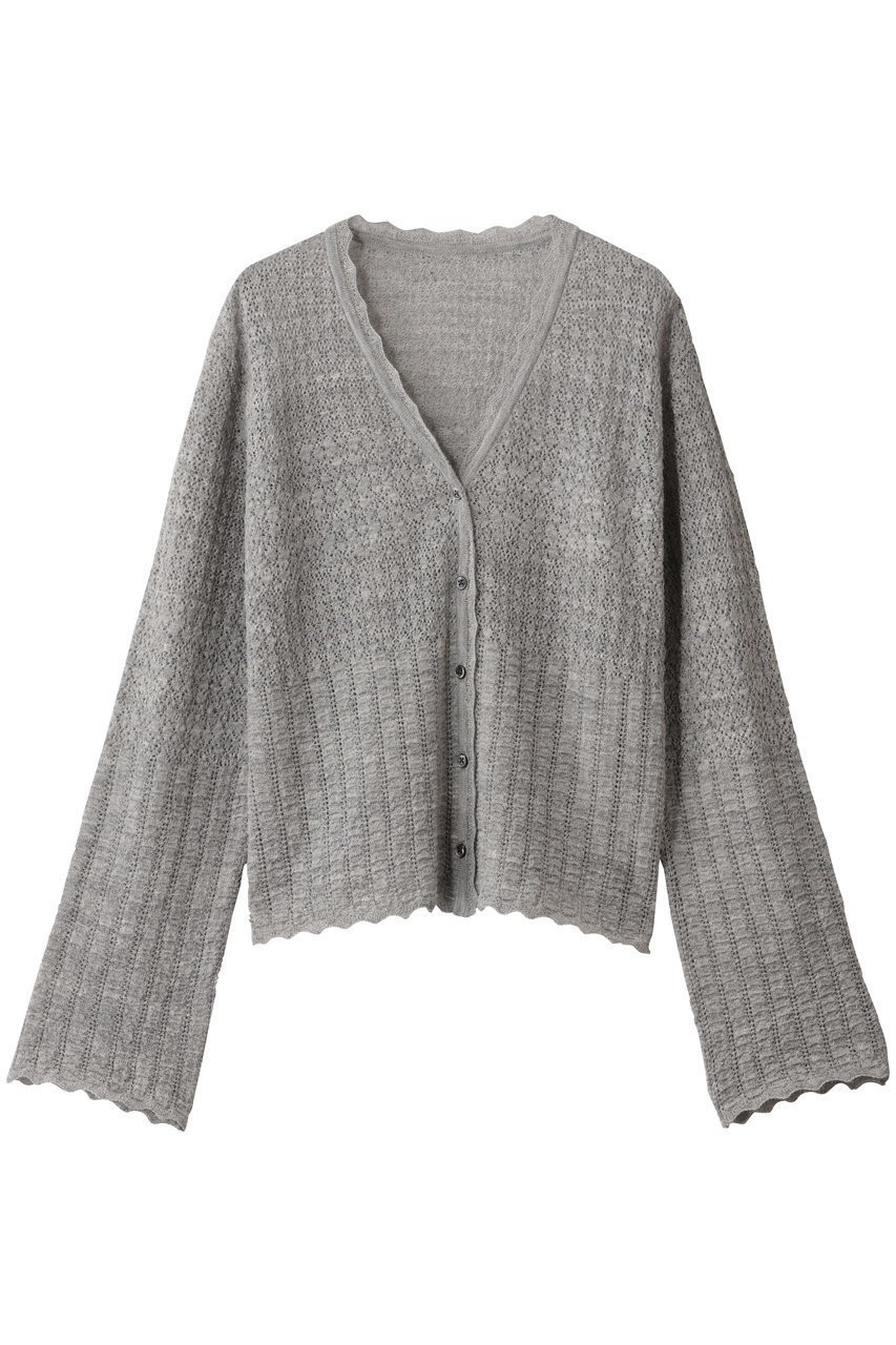 【プリスティン/PRISTINE】のアルパカレーシーニットカーディガン インテリア・キッズ・メンズ・レディースファッション・服の通販 founy(ファニー) ファッション Fashion レディースファッション Fashion for Women トップス・カットソー Cut & Sew Tops ニット Knit Tops & Sweaters カーディガン・羽織り Layered Style Cardigans カーディガン Cardigan, Knitwear スカラップ Scallop, Scalloped Edge フェミニン Feminine, Girly レーシー Lacy, Lace-Like A/W・秋冬 Autumn/Winter グレー|ID: prp329100004775454 ipo3291000000036503411