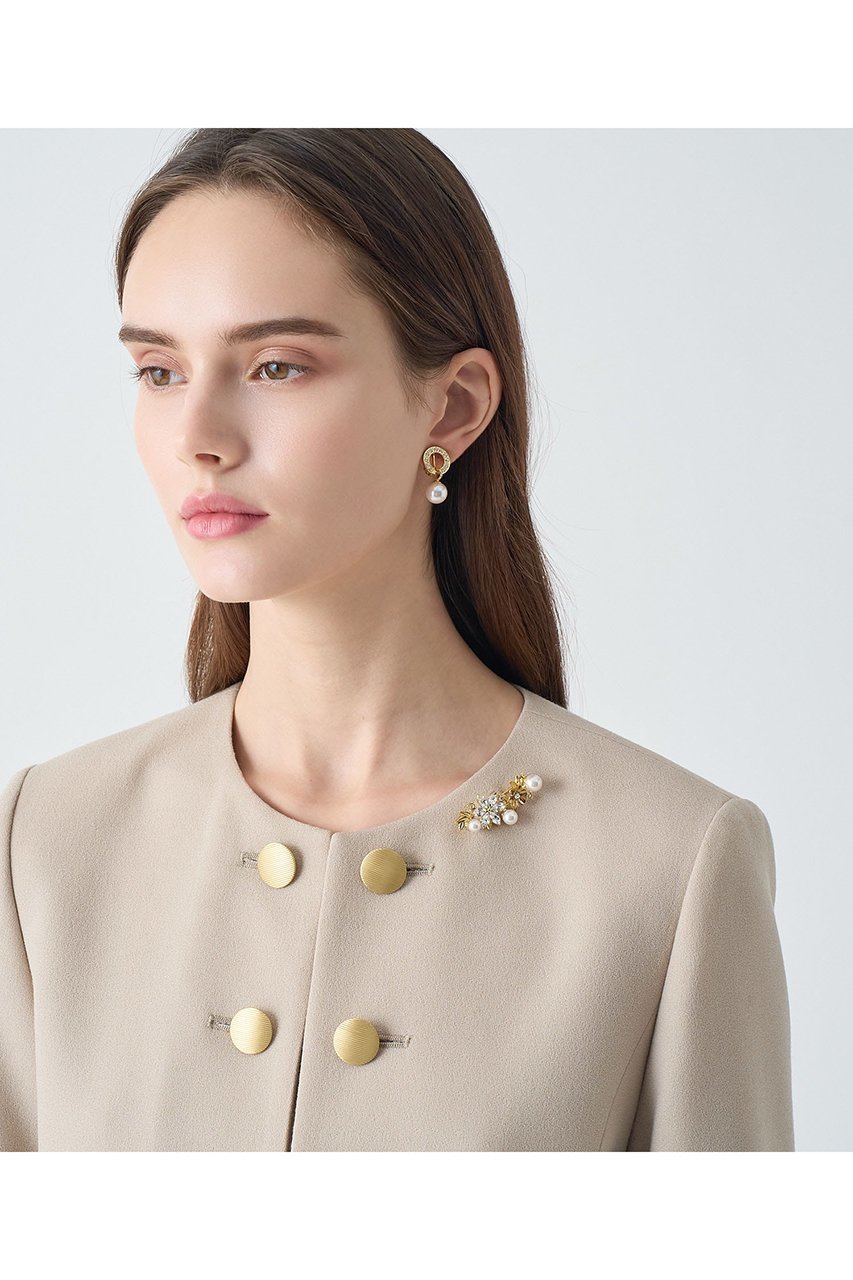 【アナイ/ANAYI】の【Eternal Line 2026】フラワーパールブローチ 人気、トレンドファッション・服の通販 founy(ファニー) 　ファッション　Fashion　レディースファッション　Fashion for Women　2026年　2026　ジャケット　Jacket, Outerwear　セレモニー　Ceremony　パーティ　Party, Party Style　フォルム　Silhouette, Form　フラワー　Flower, Floral　ブローチ　Brooch, Pin Brooch　モチーフ　Motif, Design Theme　リーフ　Leaf, Botanical Leaf　エレガント 上品　Elegant　夏　Summer　春　Spring　S/S・春夏　SS, Spring/Summer, Warm Season　other-6|ID: prp329100004776477 ipo3291000000036077723