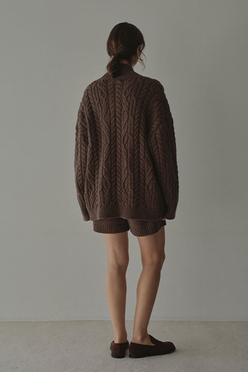 【エトレトウキョウ/ETRE TOKYO】のダブルジップケーブルニットカーディガン 人気、トレンドファッション・服の通販 founy(ファニー) 　ファッション　Fashion　レディースファッション　Fashion for Women　トップス・カットソー　Cut & Sew Tops　ニット　Knit Tops & Sweaters　カーディガン・羽織り　Layered Style Cardigans　カーディガン　Cardigan, Knitwear　ショート　Short, Short Length　セットアップ　Set-Up, Coordinated Outfit　タートルネック　Turtleneck, High Neck　バランス　Balance, Style Balance　フロント　Front, Front Design　新作・新入荷　New Arrivals / New In　A/W・秋冬　Autumn/Winter　other-7|ID: prp329100004776491 ipo3291000000034627068