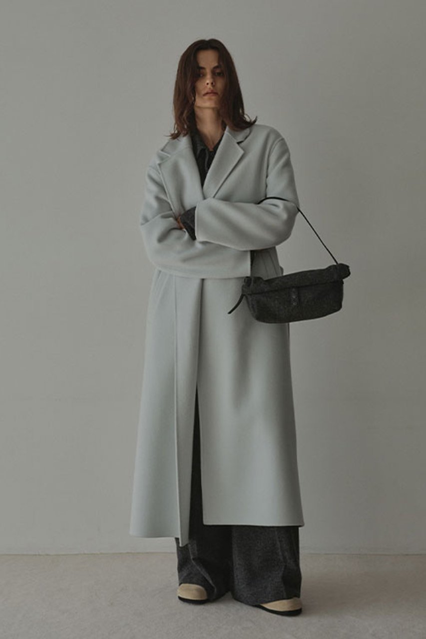 【エトレトウキョウ/ETRE TOKYO】のメルトンロングリバーコート インテリア・キッズ・メンズ・レディースファッション・服の通販 founy(ファニー) 　ファッション　Fashion　レディースファッション　Fashion for Women　アウター　Coat / Outerwear Collection　コート・ロングコート・ピーコート　Long Coats, Peacoats & More　シンプル　Simple, Minimal　ベーシック　Basic, Essential　メルトン　Melton, Heavy Wool　ロング　Long, Long-Length　新作・新入荷　New Arrivals / New In　ライトブルー|ID: prp329100004776492 ipo3291000000034627072