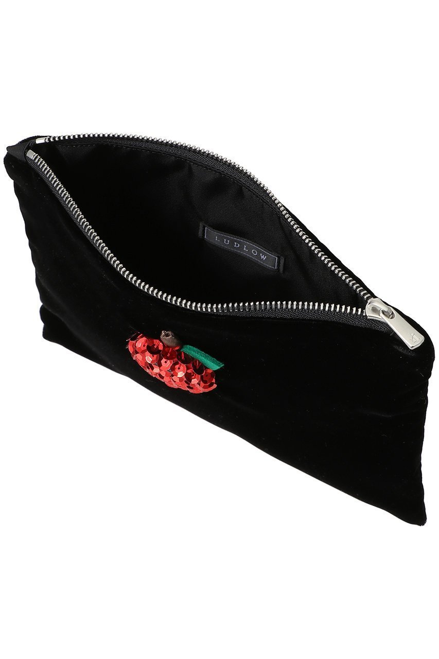 【ラドロー/LUDLOW】のFlat pouch M(Apple) 人気、トレンドファッション・服の通販 founy(ファニー) 　ファッション　Fashion　レディースファッション　Fashion for Women　ポーチ&ミニバッグ　Pouches & Mini Bags　スクエア　Square, Square Shape　スパンコール　Sequins, Sequin Embellishment　フェミニン　Feminine, Girly　フォルム　Silhouette, Form　フラット　Flat, Flat Shoes　ベルベット　Velvet, Velvety　ポーチ　Pouch, Small Case　モチーフ　Motif, Design Theme　other-2|ID: prp329100004776497 ipo3291000000036184790