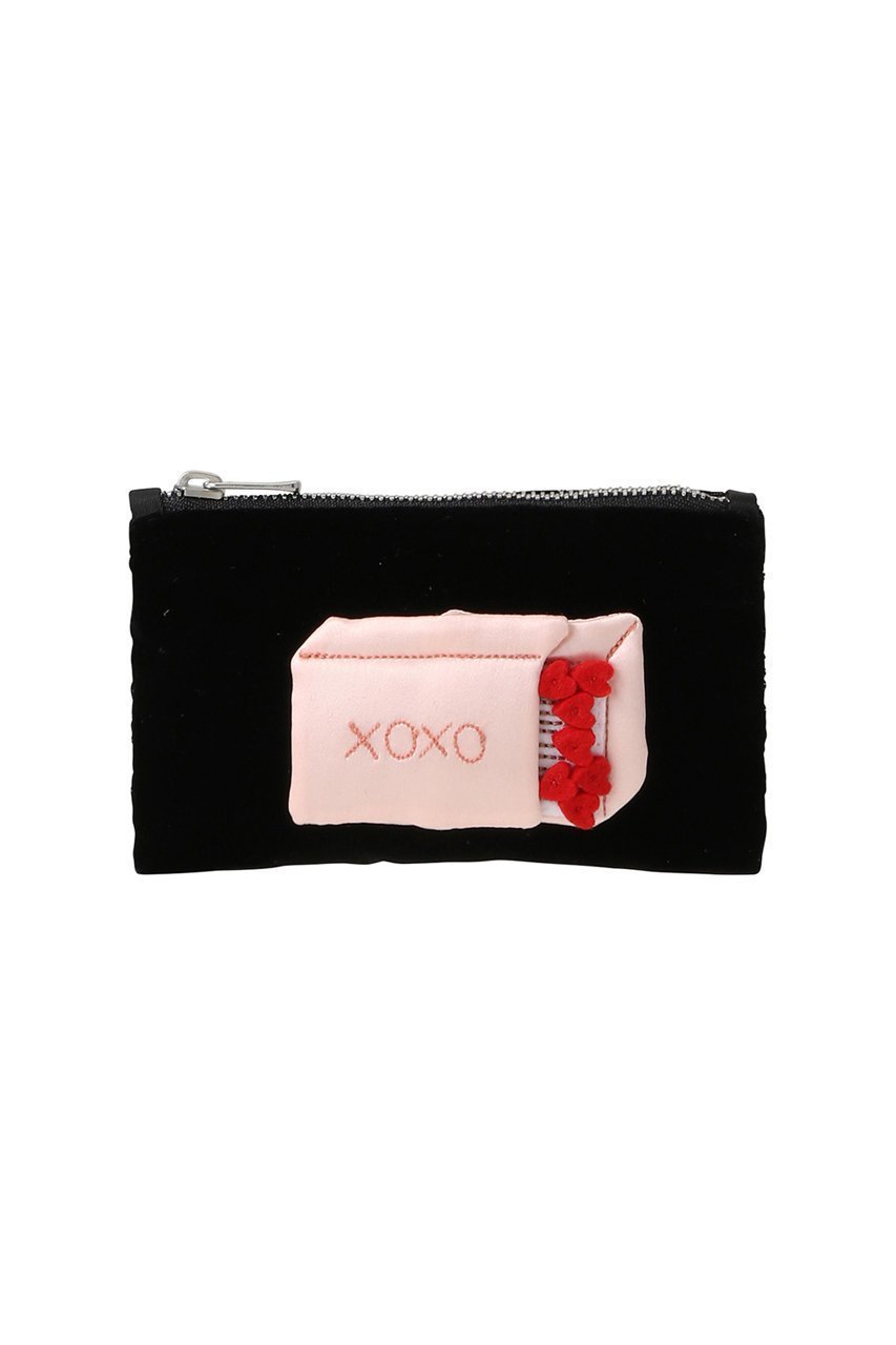 【ラドロー/LUDLOW】のFlat pouch S(Matchsticks) インテリア・キッズ・メンズ・レディースファッション・服の通販 founy(ファニー) 　ファッション　Fashion　レディースファッション　Fashion for Women　ポーチ&ミニバッグ　Pouches & Mini Bags　ギフト プレゼント　Gift / Present　ベルベット　Velvet, Velvety　ポーチ　Pouch, Small Case　モチーフ　Motif, Design Theme　リップ　Lip, Lip Motif　ブラック|ID: prp329100004776499 ipo3291000000036086966