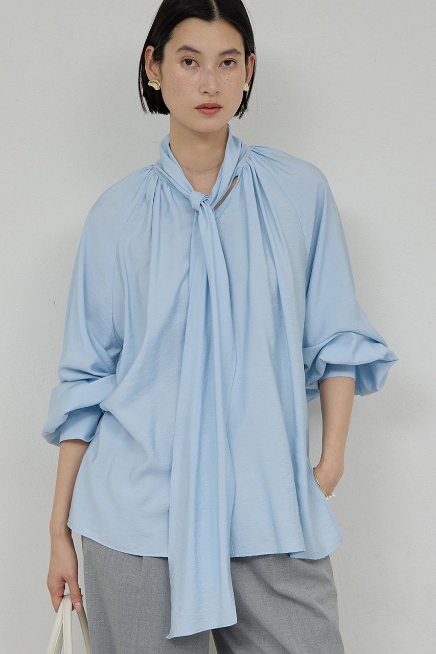 【ガリャルダガランテ/GALLARDAGALANTE】の【2way】ギャザーボウタイブラウス 人気、トレンドファッション・服の通販 founy(ファニー) 　ファッション　Fashion　レディースファッション　Fashion for Women　トップス・カットソー　Cut & Sew Tops　シャツ・ブラウス・オフィスカジュアル　Elegant Blouses & Button-Ups　ギャザー　Gathered, Ruffled　スリーブ　Sleeve, Long Sleeve / Short Sleeve　フェミニン　Feminine, Girly　ロング　Long, Long-Length　エレガント 上品　Elegant　新作・新入荷　New Arrivals / New In　other-5|ID: prp329100004776501 ipo3291000000034627151