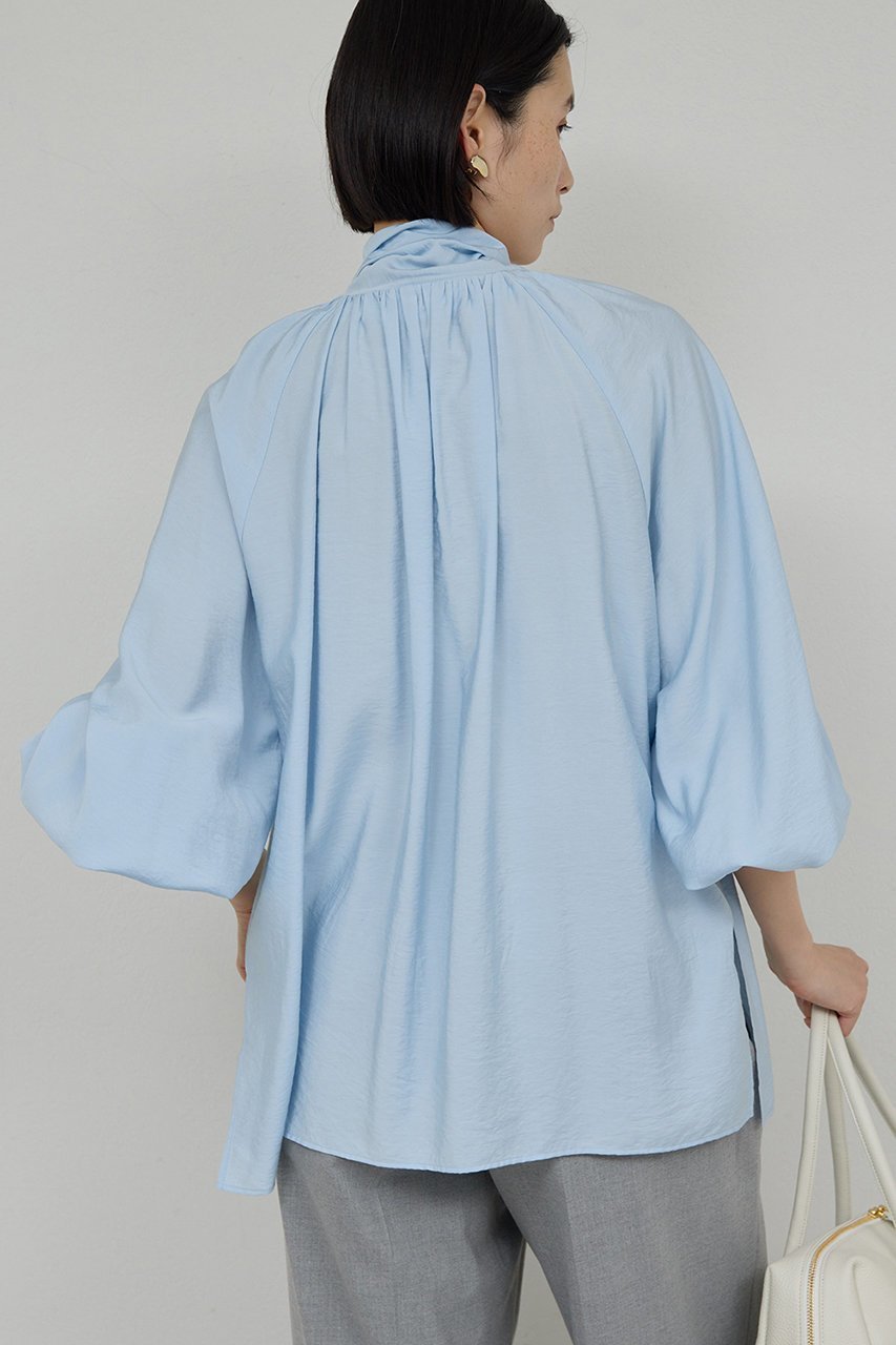 【ガリャルダガランテ/GALLARDAGALANTE】の【2way】ギャザーボウタイブラウス 人気、トレンドファッション・服の通販 founy(ファニー) 　ファッション　Fashion　レディースファッション　Fashion for Women　トップス・カットソー　Cut & Sew Tops　シャツ・ブラウス・オフィスカジュアル　Elegant Blouses & Button-Ups　ギャザー　Gathered, Ruffled　スリーブ　Sleeve, Long Sleeve / Short Sleeve　フェミニン　Feminine, Girly　ロング　Long, Long-Length　エレガント 上品　Elegant　新作・新入荷　New Arrivals / New In　other-7|ID: prp329100004776501 ipo3291000000034627154