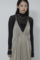 【ガリャルダガランテ/GALLARDAGALANTE】のディープVサテンキャミワンピース モカ|ID: prp329100004776505 ipo3291000000034627170