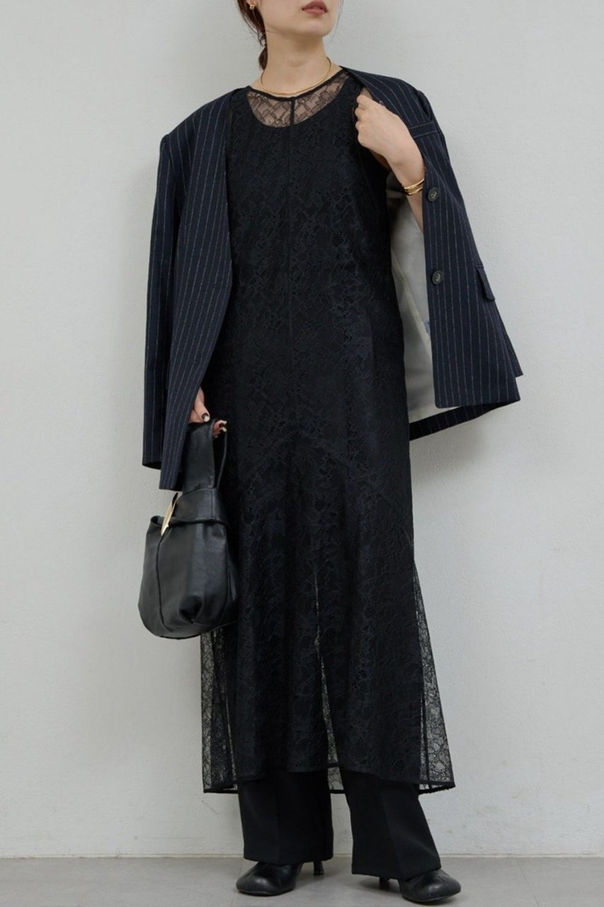 【ガリャルダガランテ/GALLARDAGALANTE】のレースワンピース インテリア・キッズ・メンズ・レディースファッション・服の通販 founy(ファニー) 　ファッション　Fashion　レディースファッション　Fashion for Women　ワンピース　Dresses　チュニック　Tunic Tops & Dresses　オケージョン　Occasion Wear　スウェット / スエット　Sweatshirt, Sweatwear　チュニック　Tunic, Long Top　レース　Lace, Lace Fabric　ロング　Long, Long-Length　エレガント 上品　Elegant　新作・新入荷　New Arrivals / New In　ブラック|ID: prp329100004776507 ipo3291000000034627185