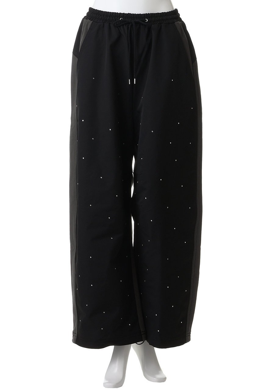 【メゾンスペシャル/MAISON SPECIAL】のDocking Rhinestone Easy Pants/ドッキングラインストーンイージーパンツ 人気、トレンドファッション・服の通販 founy(ファニー) 　ファッション　Fashion　レディースファッション　Fashion for Women　パンツ　Pants & Trousers　ストーン　Stone, Gem-Like　ドッキング　Docking, Mixed Material　フロント　Front, Front Design　ワイド　Wide, Wide Fit　新作・新入荷　New Arrivals / New In　other-2|ID: prp329100004776514 ipo3291000000034627277
