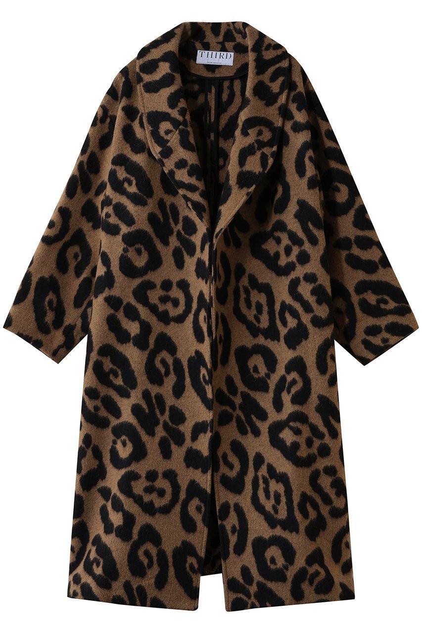 【サードマガジン/THIRD MAGAZINE】のレオパードガウンコート インテリア・キッズ・メンズ・レディースファッション・服の通販 founy(ファニー) 　ファッション　Fashion　レディースファッション　Fashion for Women　アウター　Coat / Outerwear Collection　コート・ロングコート・ピーコート　Long Coats, Peacoats & More　ガウン　Gown, Robe　パーティ　Party, Party Style　リラックス　Relax, Relaxed Fit　レオパード　Leopard, Animal Print　ロング　Long, Long-Length　新作・新入荷　New Arrivals / New In　レオパード|ID: prp329100004776517 ipo3291000000034627300