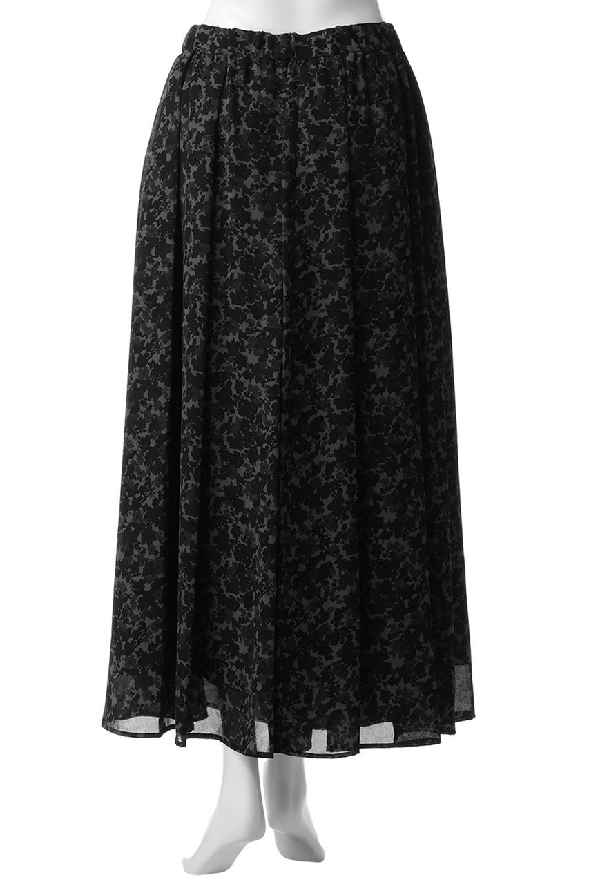 【ミズイロ インド/mizuiro ind】のフラワープリントロングスカート 人気、トレンドファッション・服の通販 founy(ファニー) 　ファッション　Fashion　レディースファッション　Fashion for Women　スカート　Skirts　ロングスカート　Long Skirts / Maxi & Midi Skirts　エアリー　Airy Texture　シアー　Sheer, See-Through　ジョーゼット　Georgette, Semi-Sheer Fabric　フラワー　Flower, Floral　フレア　Flare, Flared　ペチコート　Petticoat, Underskirt　ロング　Long, Long-Length　新作・新入荷　New Arrivals / New In　other-4|ID: prp329100004776524 ipo3291000000034627358