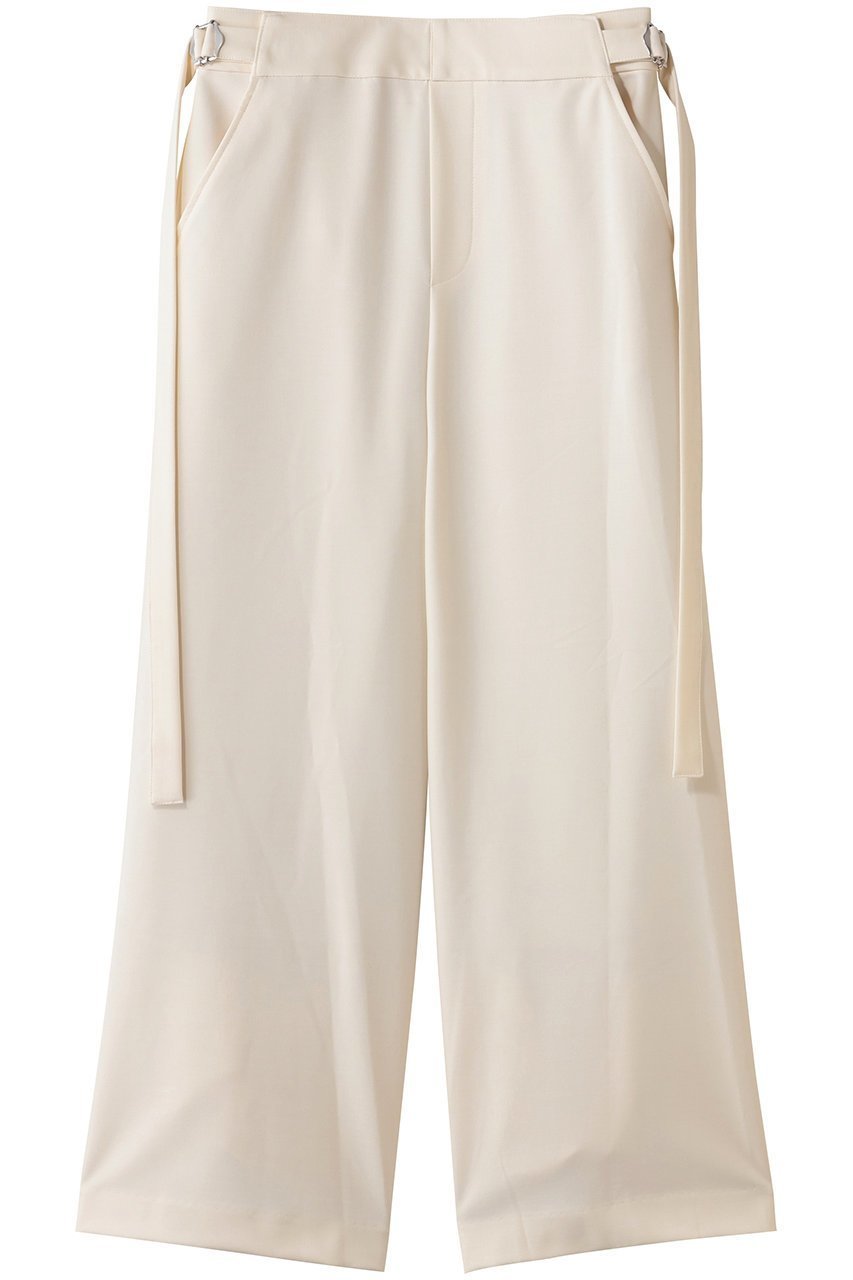 【ミズイロ インド/mizuiro ind】のサイドバックルパンツ インテリア・キッズ・メンズ・レディースファッション・服の通販 founy(ファニー) 　ファッション　Fashion　レディースファッション　Fashion for Women　パンツ　Pants & Trousers　バッグ　Bags　シンプル　Simple, Minimal　ワイド　Wide, Wide Fit　エレガント 上品　Elegant　新作・新入荷　New Arrivals / New In　off white|ID: prp329100004776525 ipo3291000000034627363