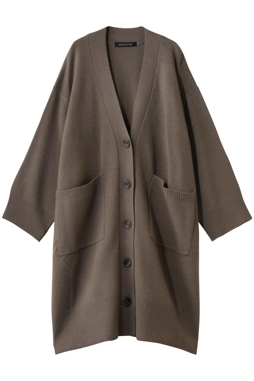 【ミズイロ インド/mizuiro ind】のワイドVネックカーディガン 人気、トレンドファッション・服の通販 founy(ファニー) 　ファッション　Fashion　レディースファッション　Fashion for Women　トップス・カットソー　Cut & Sew Tops　ニット　Knit Tops & Sweaters　カーディガン・羽織り　Layered Style Cardigans　Vネックトップス　V-Neck Tops / V-Cut Neckline Shirts　カーディガン　Cardigan, Knitwear　シンプル　Simple, Minimal　ベーシック　Basic, Essential　ポケット　Pocket, Pocket Detail　ロング　Long, Long-Length　ワイド　Wide, Wide Fit　新作・新入荷　New Arrivals / New In　 other-1|ID: prp329100004776528 ipo3291000000034627394