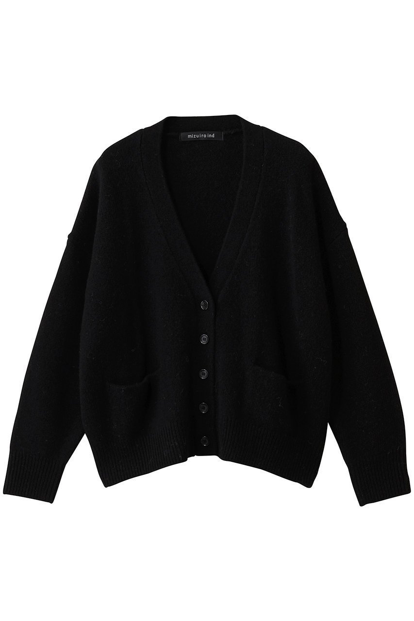 【ミズイロ インド/mizuiro ind】のMG/Vネックワイドカーディガン インテリア・キッズ・メンズ・レディースファッション・服の通販 founy(ファニー) 　ファッション　Fashion　レディースファッション　Fashion for Women　トップス・カットソー　Cut & Sew Tops　ニット　Knit Tops & Sweaters　カーディガン・羽織り　Layered Style Cardigans　Vネックトップス　V-Neck Tops / V-Cut Neckline Shirts　カーディガン　Cardigan, Knitwear　シンプル　Simple, Minimal　ポケット　Pocket, Pocket Detail　メランジ　Melange, Mixed Yarn　新作・新入荷　New Arrivals / New In　A/W・秋冬　Autumn/Winter　black|ID: prp329100004776529 ipo3291000000034627410
