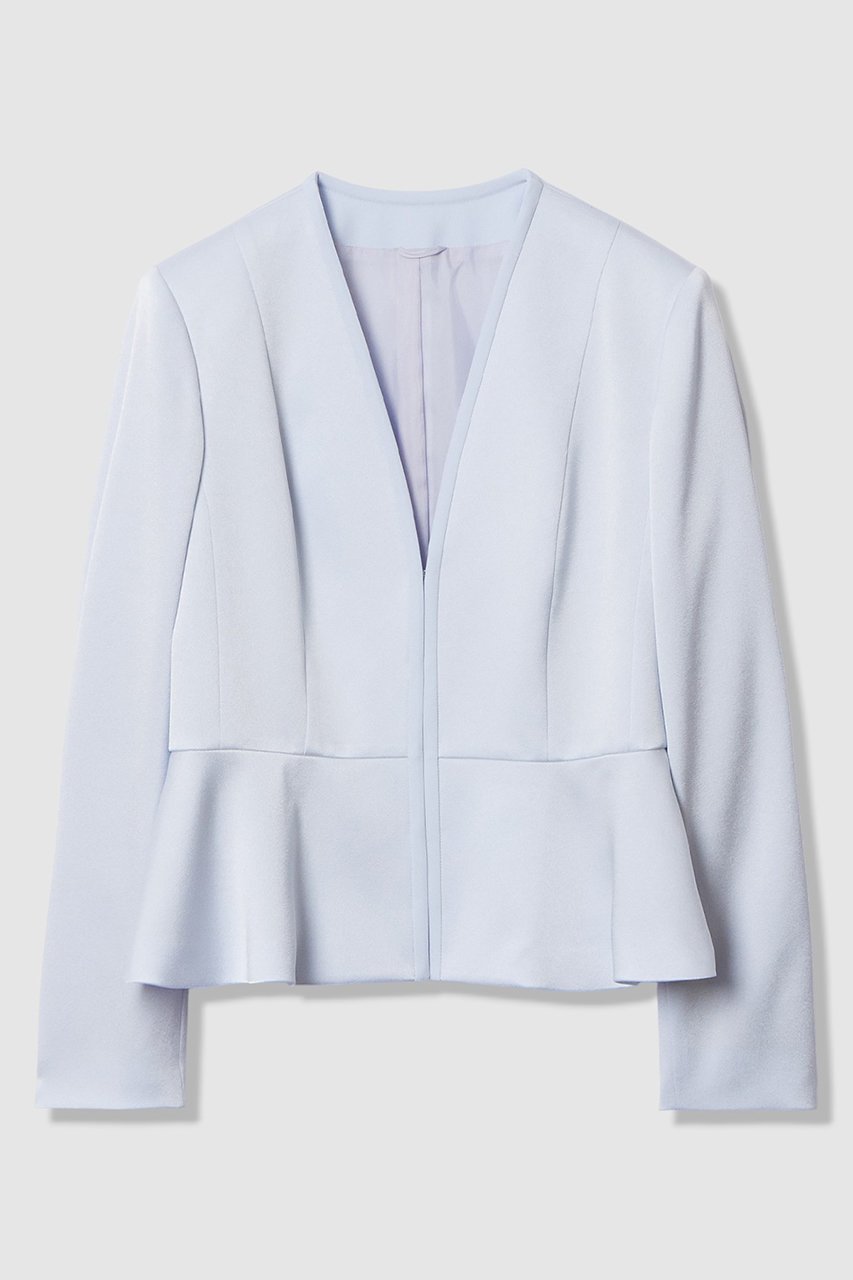 【アナイ/ANAYI】の【Eternal Line 2026】トリアセサテンペプラム ジャケット インテリア・キッズ・メンズ・レディースファッション・服の通販 founy(ファニー) 　ファッション　Fashion　レディースファッション　Fashion for Women　アウター　Coat / Outerwear Collection　レディースジャケット・軽アウター　Jackets　2025年　2025　2025-2026秋冬・A/W　Autumn/Winter 2025–26 AW25–26　エレガント 上品　Elegant　ジャケット　Jacket, Outerwear　セットアップ　Set-Up, Coordinated Outfit　フレア　Flare, Flared　ペプラム　Peplum, Flared Hem　ポケット　Pocket, Pocket Detail　吸水　Absorbent, Quick-Dry　A/W・秋冬　Autumn/Winter　ライトブルー|ID: prp329100004776534 ipo3291000000034627455