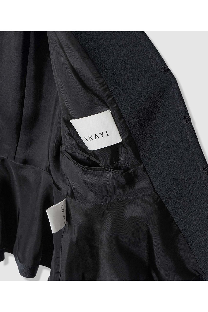 【アナイ/ANAYI】の【Eternal Line 2026】トリアセサテンペプラム ジャケット 人気、トレンドファッション・服の通販 founy(ファニー) 　ファッション　Fashion　レディースファッション　Fashion for Women　アウター　Coat / Outerwear Collection　レディースジャケット・軽アウター　Jackets　2025年　2025　2025-2026秋冬・A/W　Autumn/Winter 2025–26 AW25–26　エレガント 上品　Elegant　ジャケット　Jacket, Outerwear　セットアップ　Set-Up, Coordinated Outfit　フレア　Flare, Flared　ペプラム　Peplum, Flared Hem　ポケット　Pocket, Pocket Detail　吸水　Absorbent, Quick-Dry　A/W・秋冬　Autumn/Winter　other-8|ID: prp329100004776534 ipo3291000000034627467