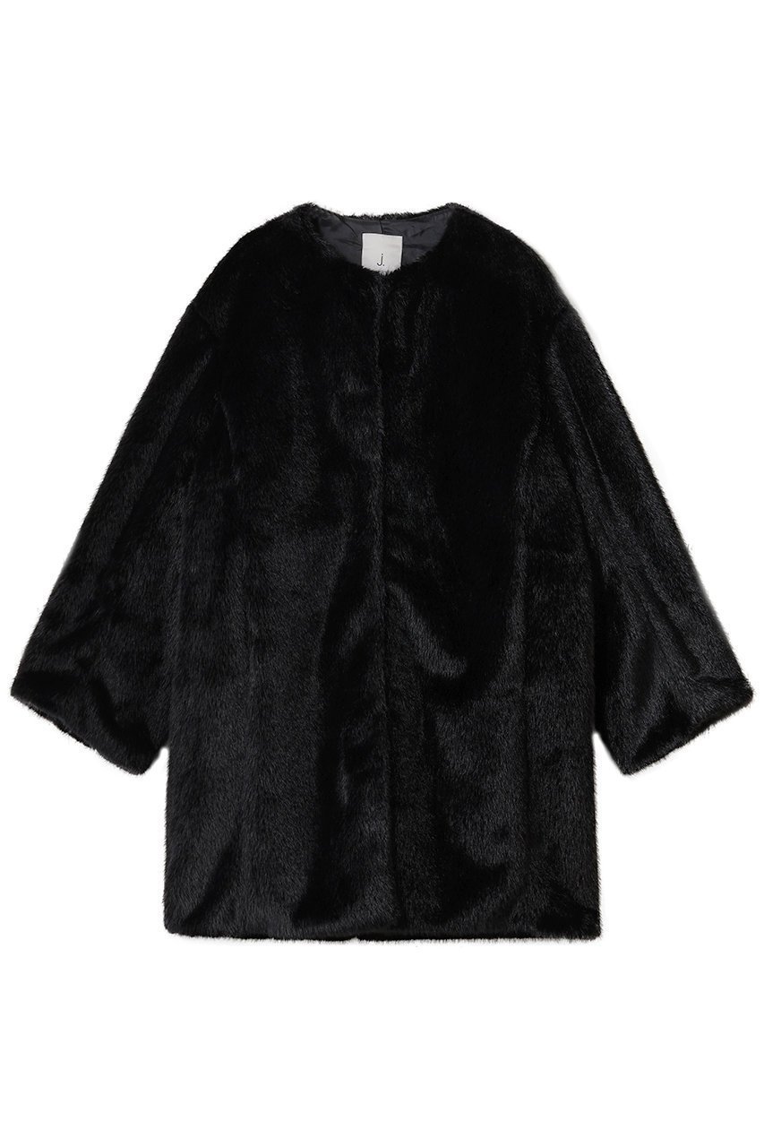 【ジェイドット/j.】のミンクタッチファー ノーカラーコート 人気、トレンドファッション・服の通販 founy(ファニー) 　ファッション　Fashion　レディースファッション　Fashion for Women　アウター　Coat / Outerwear Collection　コート・ロングコート・ピーコート　Long Coats, Peacoats & More　なめらか　Smooth, Silky Texture　タートルネック　Turtleneck, High Neck　マフラー　Scarf, Muffler　ロング　Long, Long-Length　冬　Winter / This Winter　新作・新入荷　New Arrivals / New In　 other-1|ID: prp329100004776544 ipo3291000000034627517