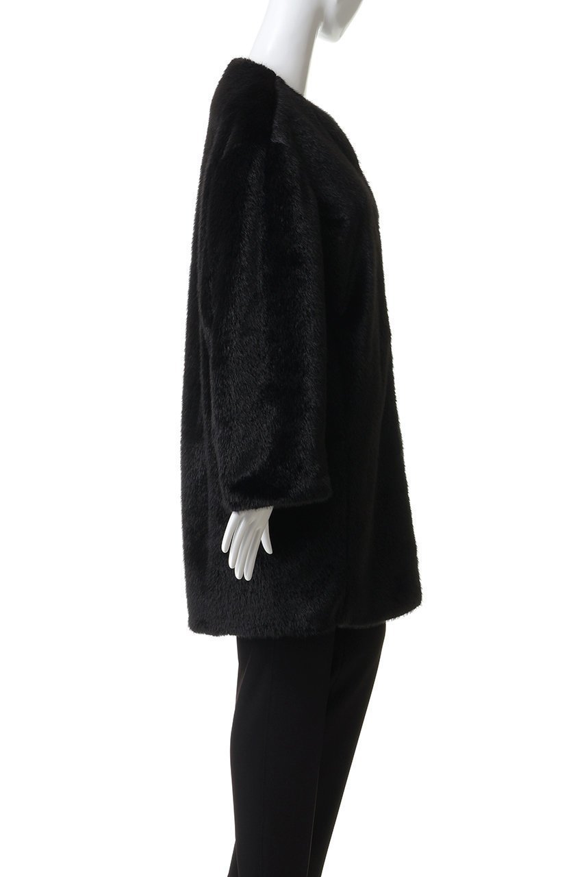 【ジェイドット/j.】のミンクタッチファー ノーカラーコート 人気、トレンドファッション・服の通販 founy(ファニー) 　ファッション　Fashion　レディースファッション　Fashion for Women　アウター　Coat / Outerwear Collection　コート・ロングコート・ピーコート　Long Coats, Peacoats & More　なめらか　Smooth, Silky Texture　タートルネック　Turtleneck, High Neck　マフラー　Scarf, Muffler　ロング　Long, Long-Length　冬　Winter / This Winter　新作・新入荷　New Arrivals / New In　other-3|ID: prp329100004776544 ipo3291000000034627523