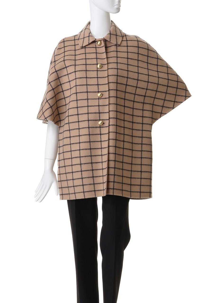 【ジェイドット/j.】のプレミアムウールリバー チェックポンチョコート 人気、トレンドファッション・服の通販 founy(ファニー) 　ファッション　Fashion　レディースファッション　Fashion for Women　アウター　Coat / Outerwear Collection　コート・ロングコート・ピーコート　Long Coats, Peacoats & More　ポンチョ・ケープコート　Ponchos & Capes　クラシカル　Classical, Vintage-Inspired　ショート　Short, Short Length　チェック　Check, Plaid, Tartan　モダン　Modern, Contemporary　エレガント 上品　Elegant　新作・新入荷　New Arrivals / New In　other-2|ID: prp329100004776547 ipo3291000000034627534